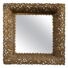 Antique 19th Century Art Nouveau Gilt Vanity Table Mirror
