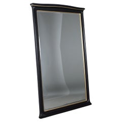 19th-Century Art Nouveau Mantel Mirror: Hand-Carved Mahogany with Ebonized Stain