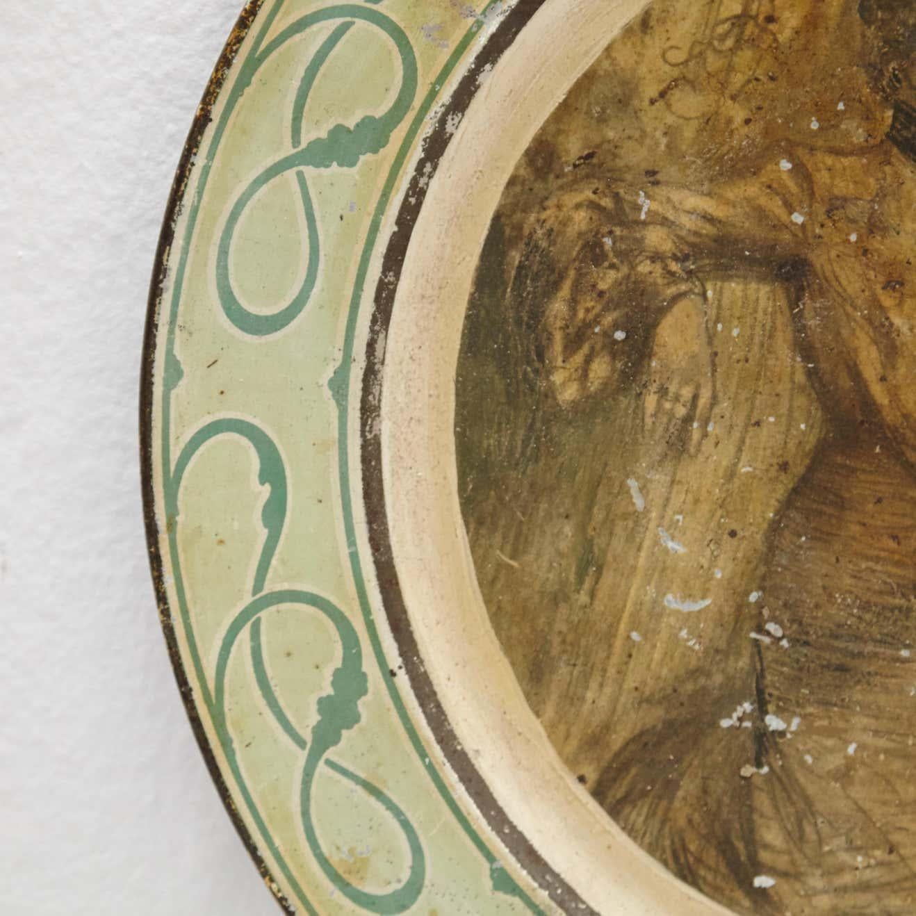 Art nouveau Plaque en métal Art Nouveau du 19ème siècle R.Casas et C.Miró en vente