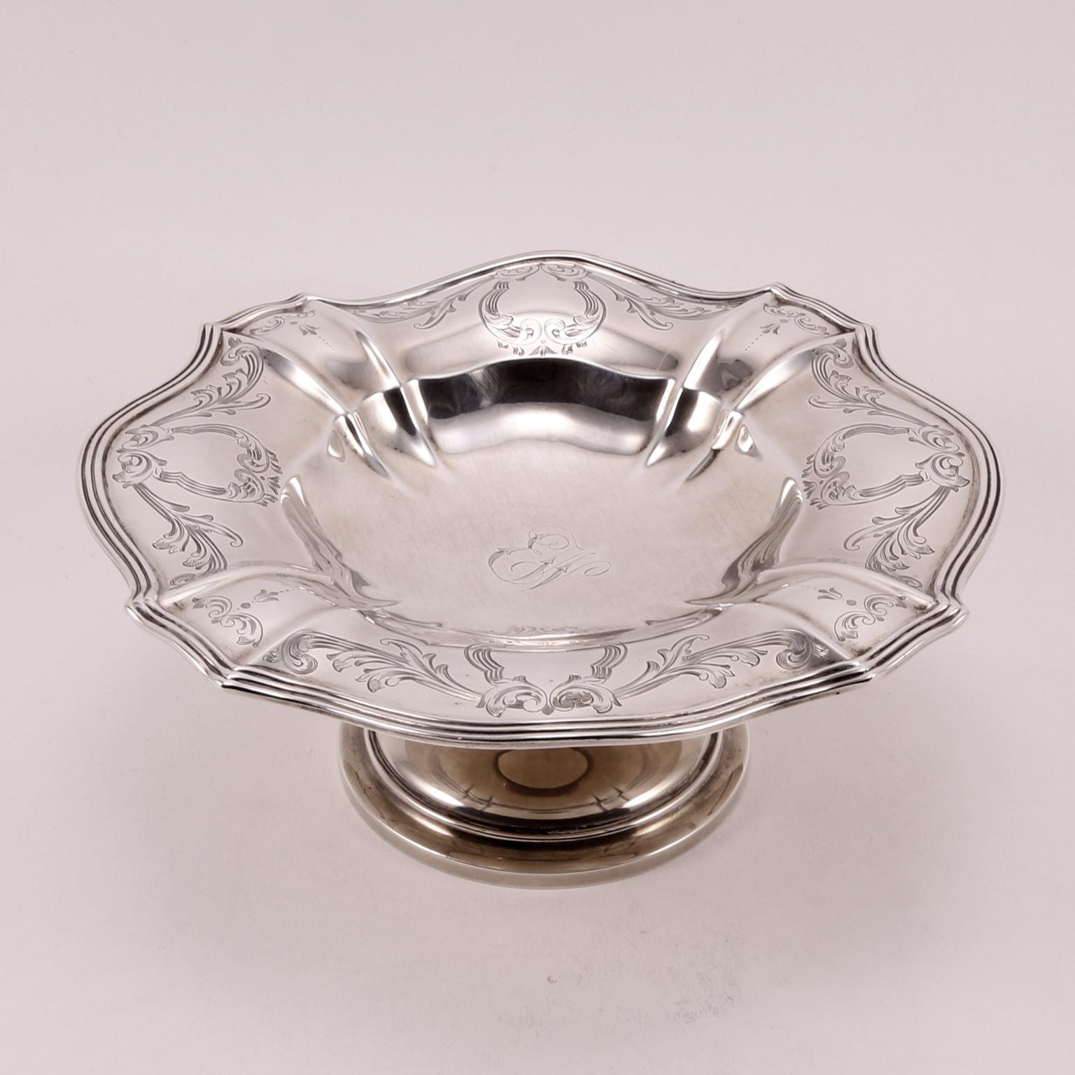 American 19th Century Art Nouveau Sterling Silver Gorham Floral Centerpiece For Sale