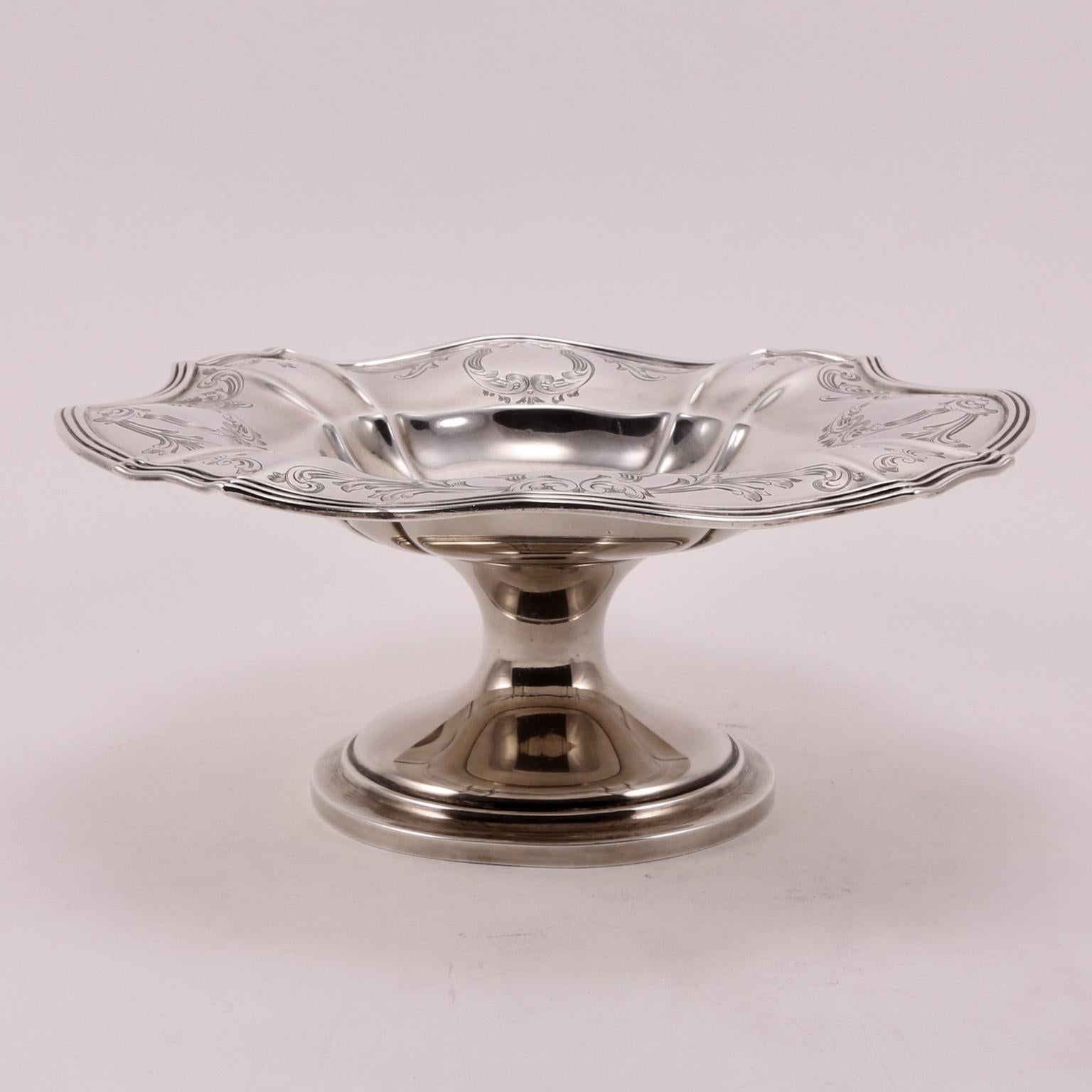 19th Century Art Nouveau Sterling Silver Gorham Floral Centerpiece In Good Condition For Sale In Florence, IT