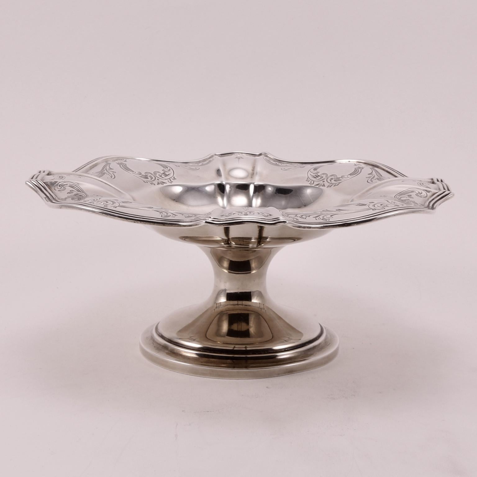 Early 20th Century 19th Century Art Nouveau Sterling Silver Gorham Floral Centerpiece For Sale
