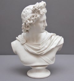 19th Century Art Union of London Parian Bust of Apollo