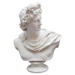 Antique 19th Century Art Union of London Parian Bust of Apollo