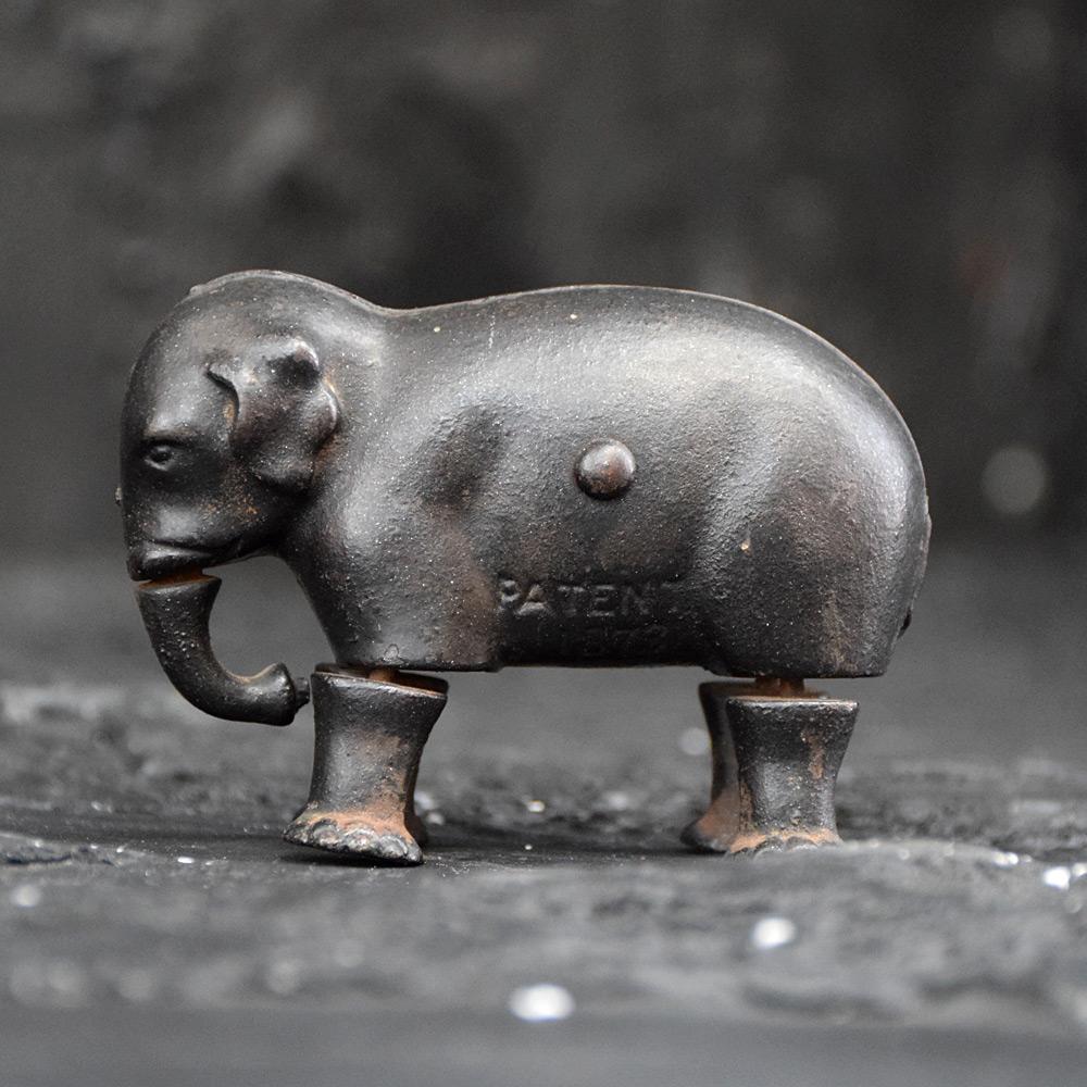Metal 19th Century Articulated Ives USA Elephant Balancing Toy