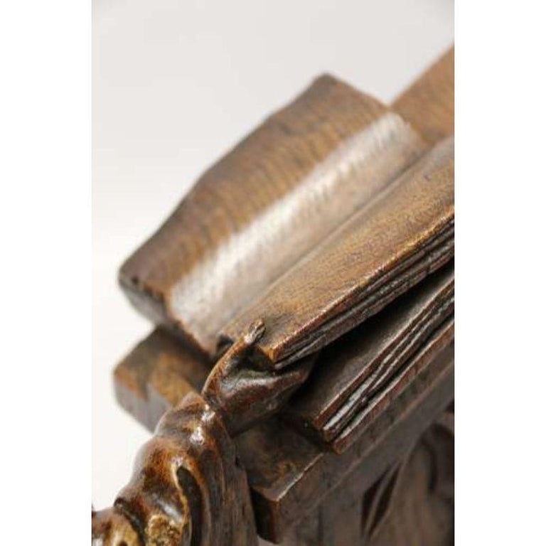 19th Century Arts and Crafts Carved Oak Figure Group of Three Monks ...