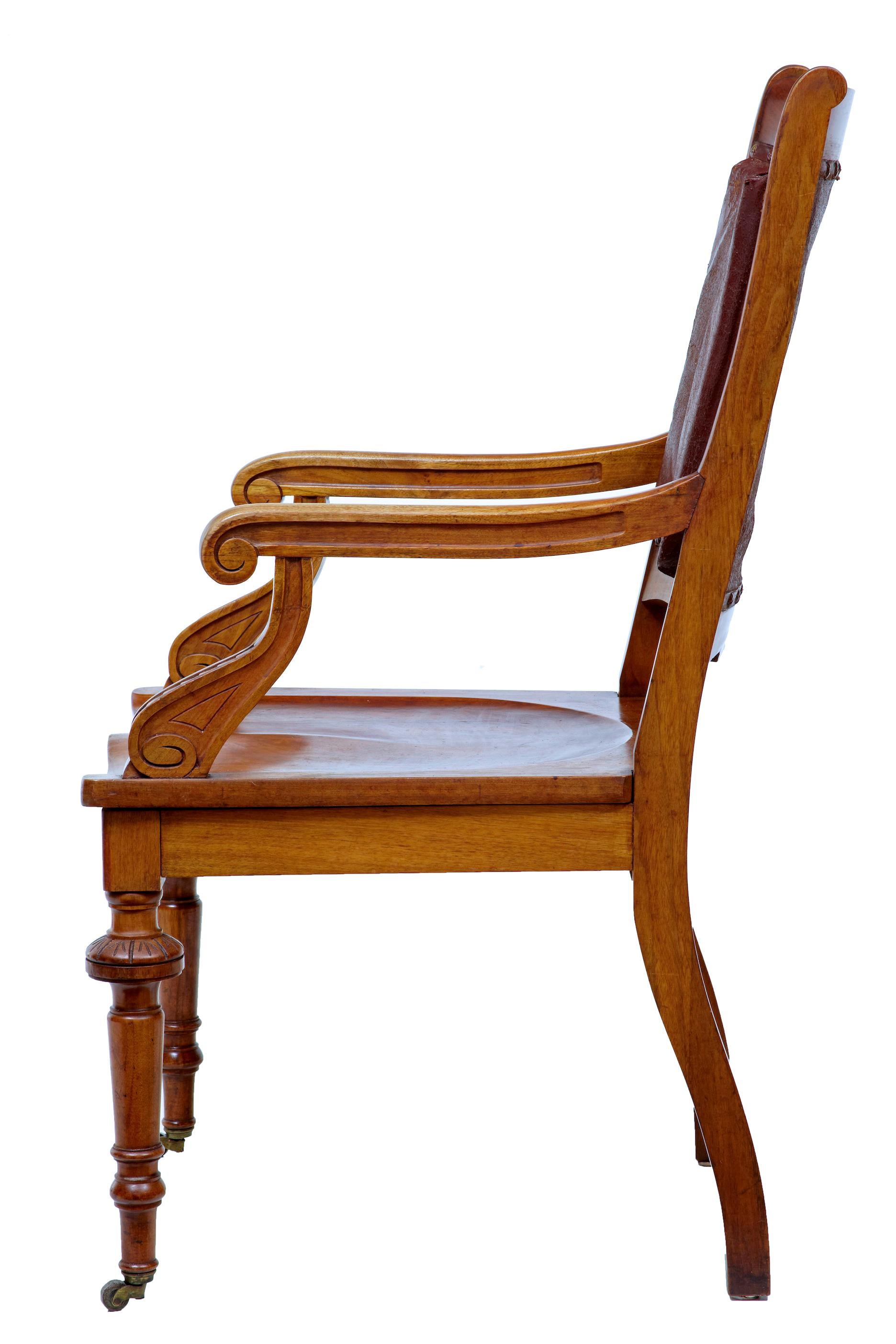 Arts and Crafts 19th Century Arts & Crafts Mahogany Desk Chair
