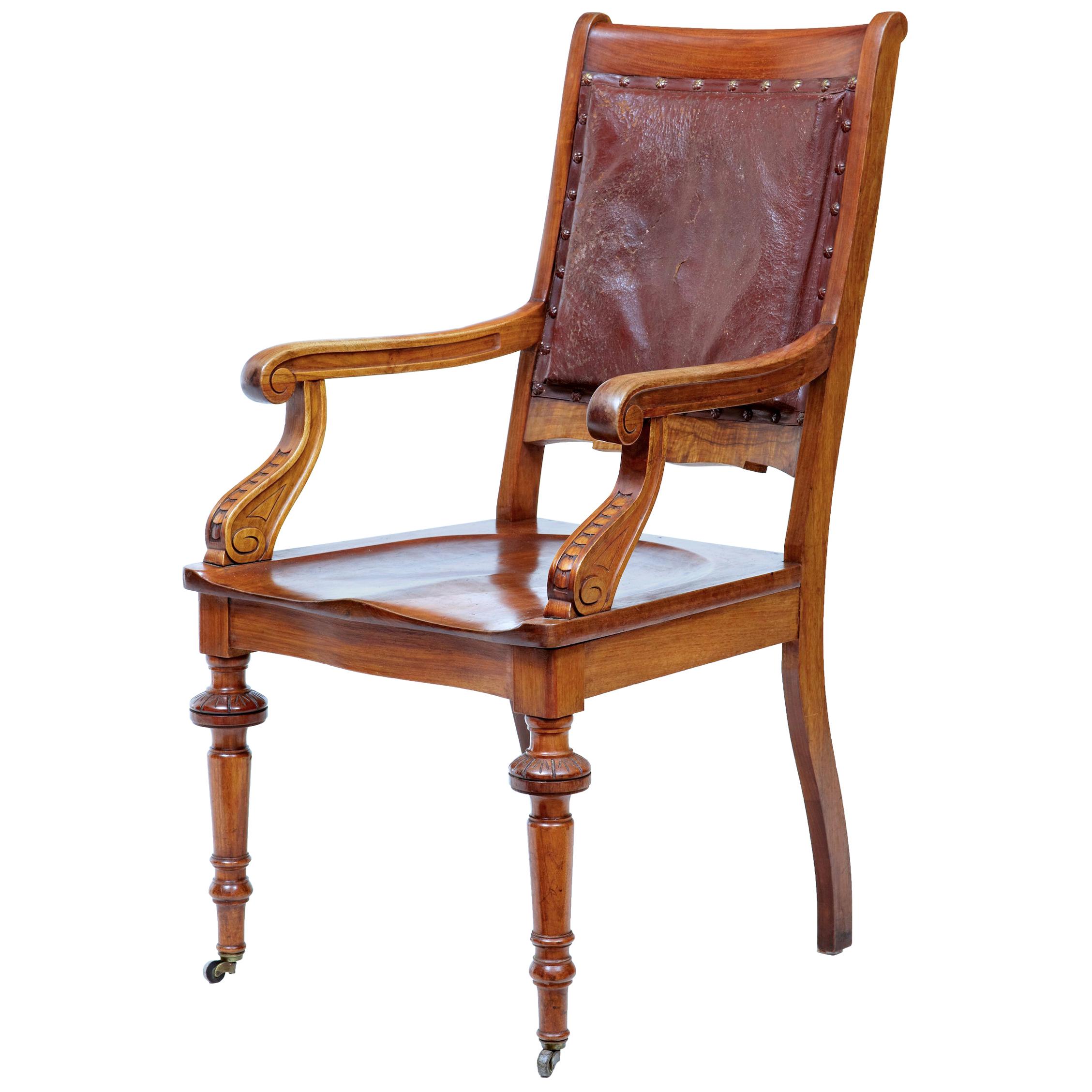 19th Century Arts & Crafts Mahogany Desk Chair