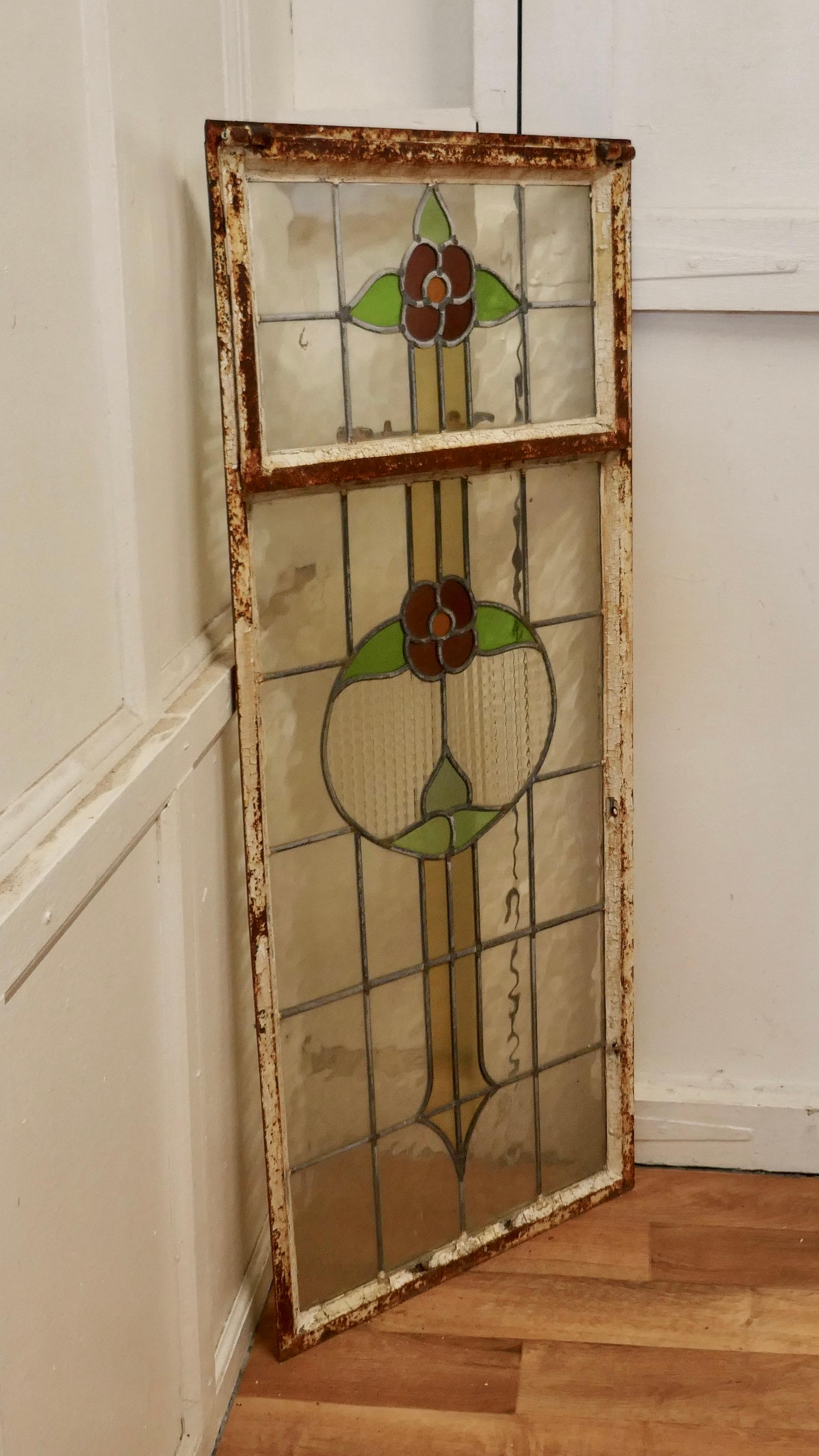 19th Century Arts and Crafts Stained Glass Window For Sale 1