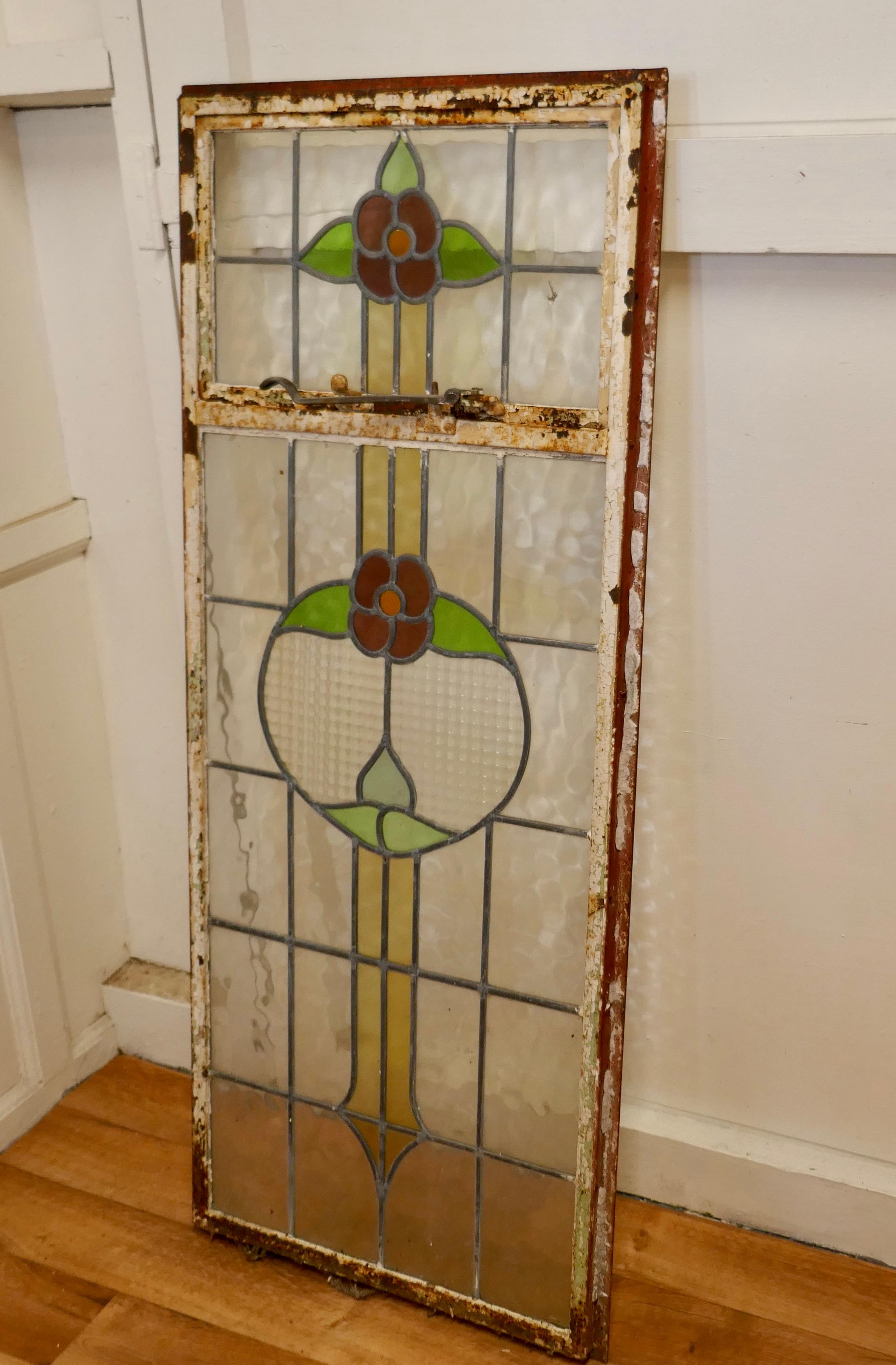 19th Century Arts and Crafts Stained Glass Window For Sale 3