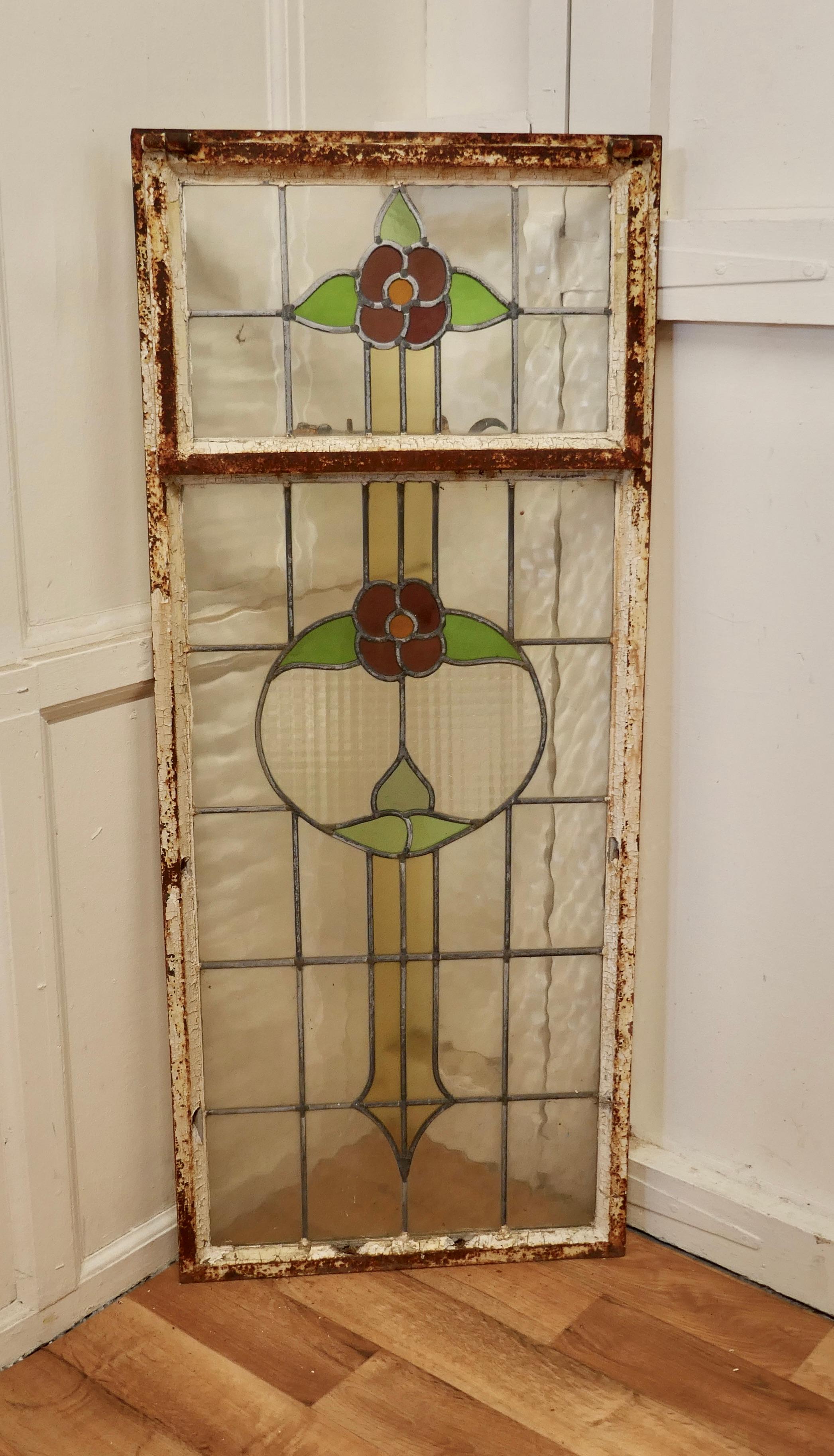 19th Century Arts and Crafts Stained Glass Window For Sale 5