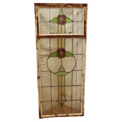 Antique 19th Century Arts and Crafts Stained Glass Window