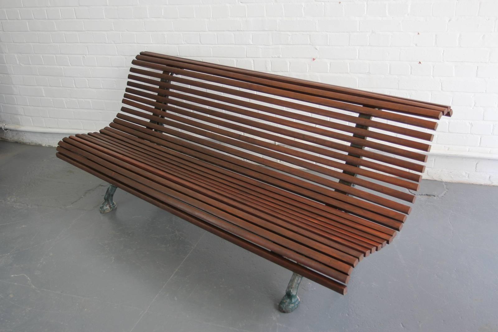 19th Century Arts & Crafts French Park Bench 1