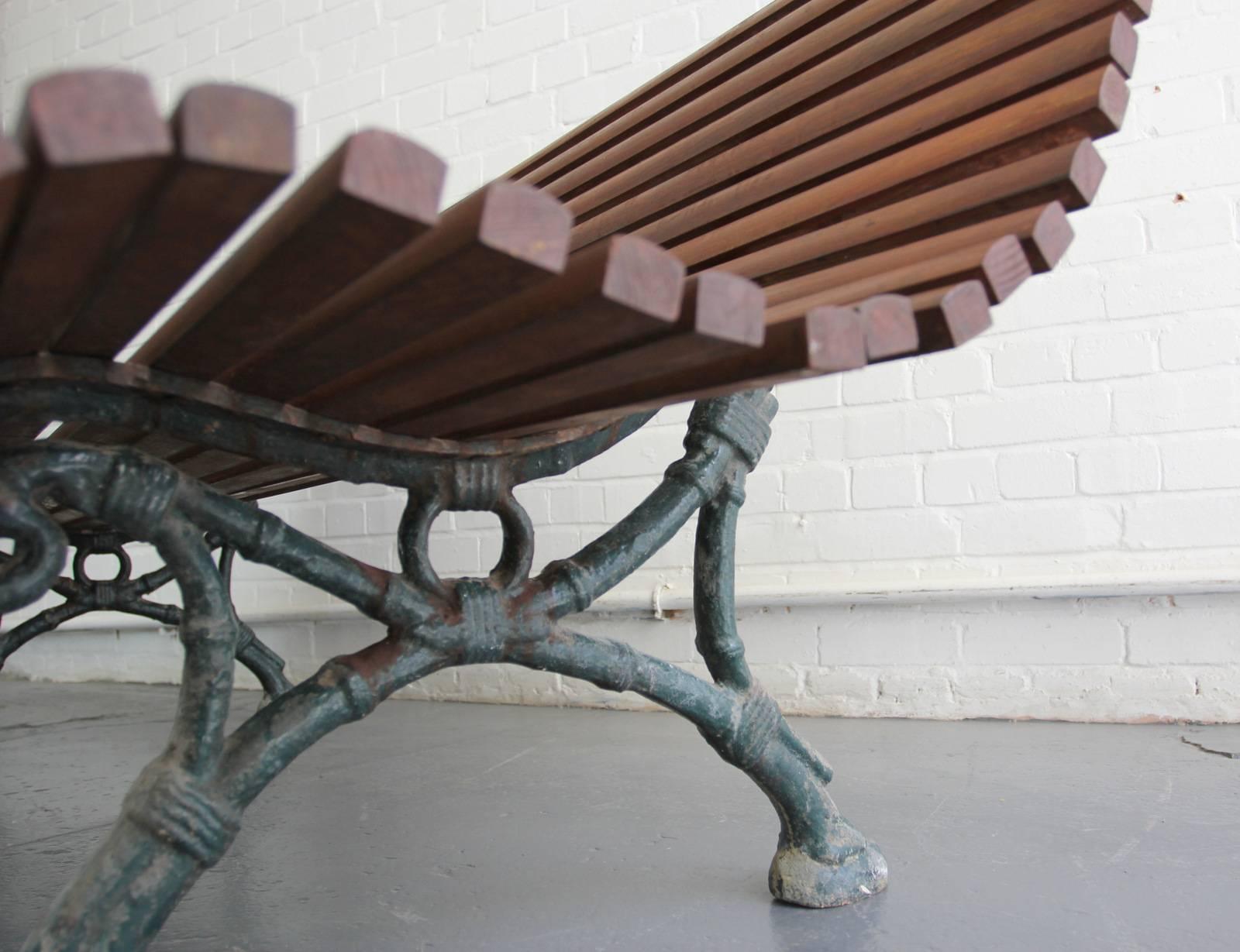 19th Century Arts & Crafts French Park Bench In Good Condition In Gloucester, GB