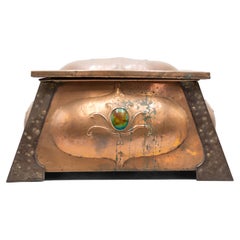 19th Century Arts & Crafts Movement Copper Table Chest Box