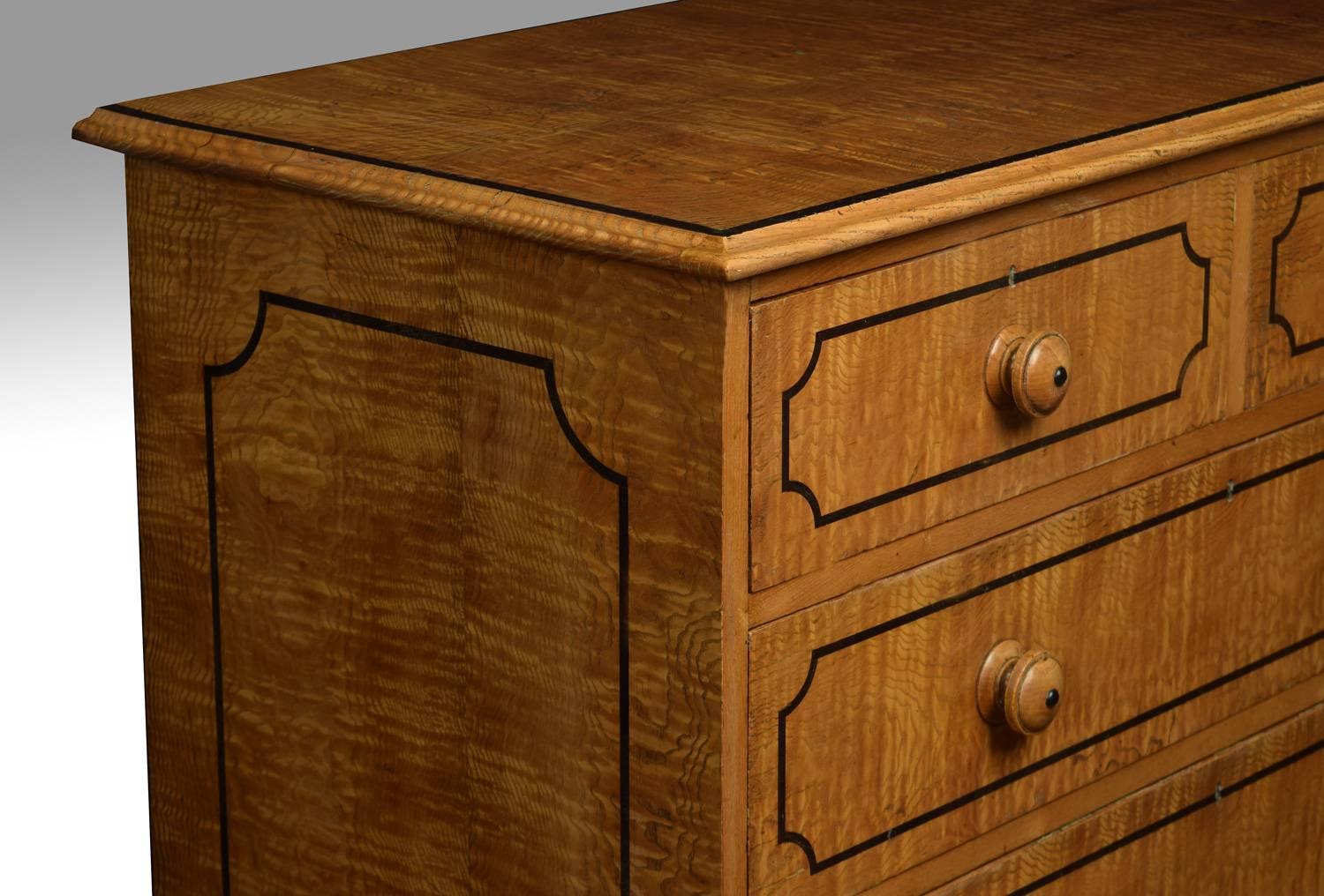 Victorian 19th Century Ash Chest of Drawers