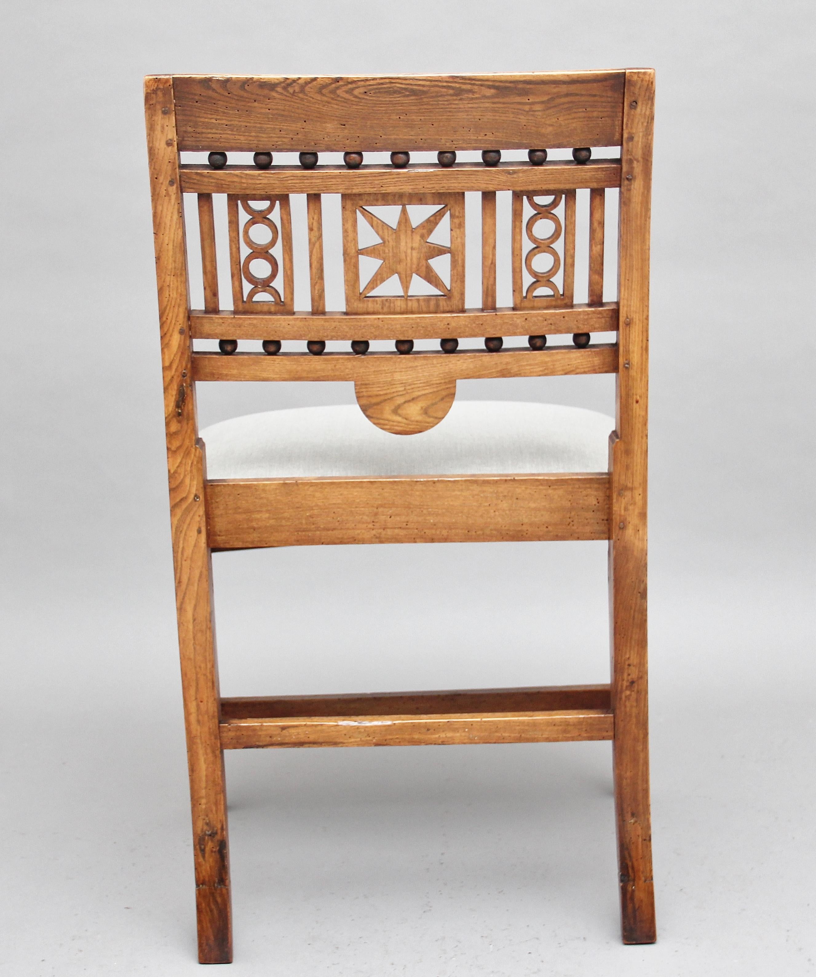 English 19th Century Ash Desk Chair