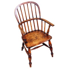 19th Century Ash and Elm Childs Windsor Armchair