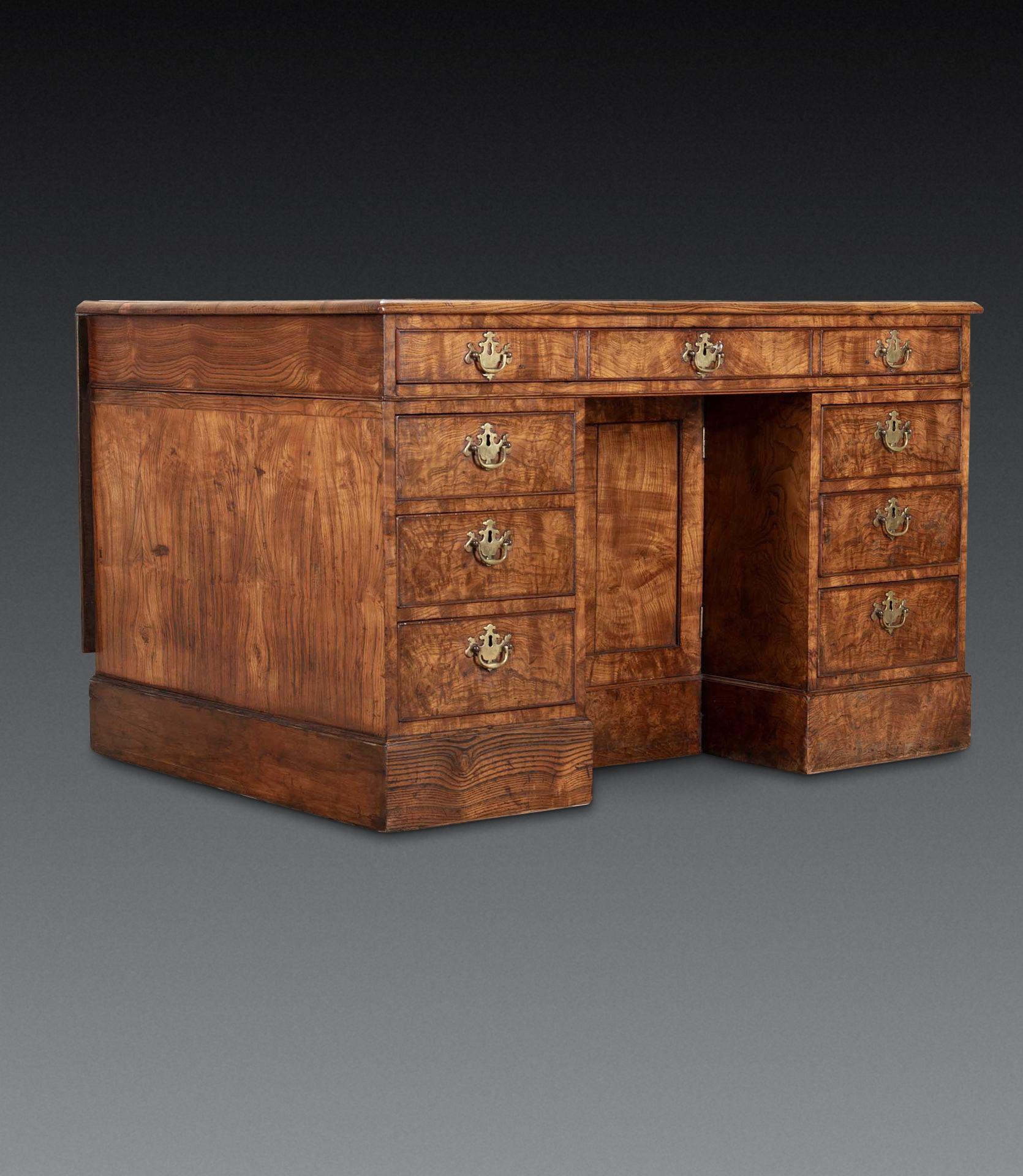 English 19th Century Ash Partners Desk For Sale