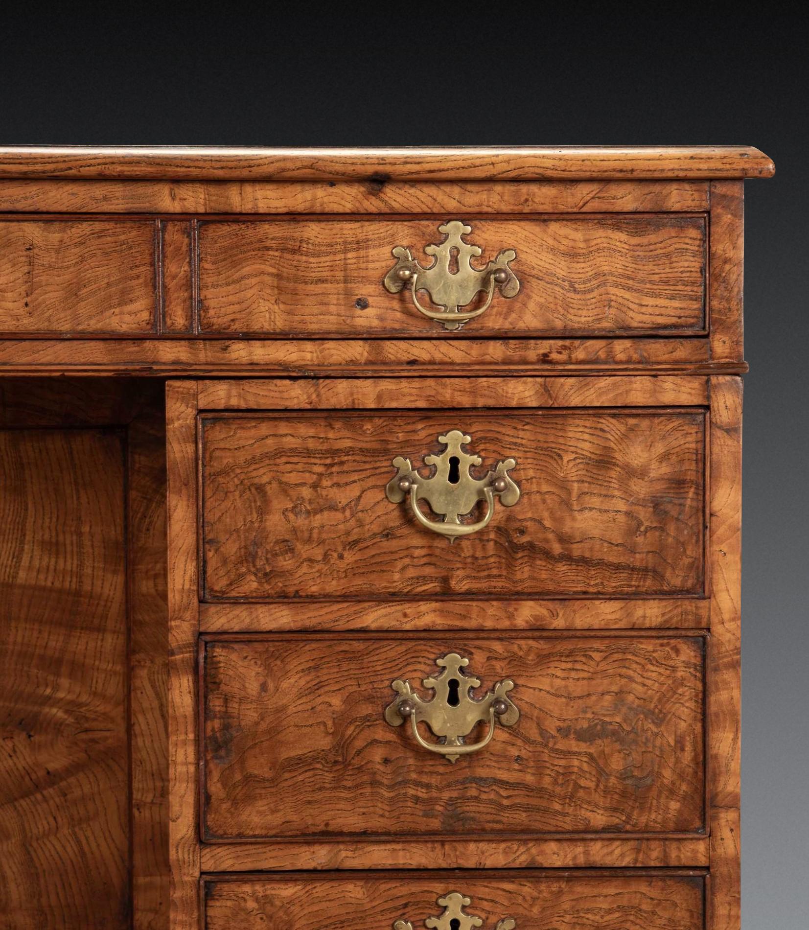 Brass 19th Century Ash Partners Desk For Sale