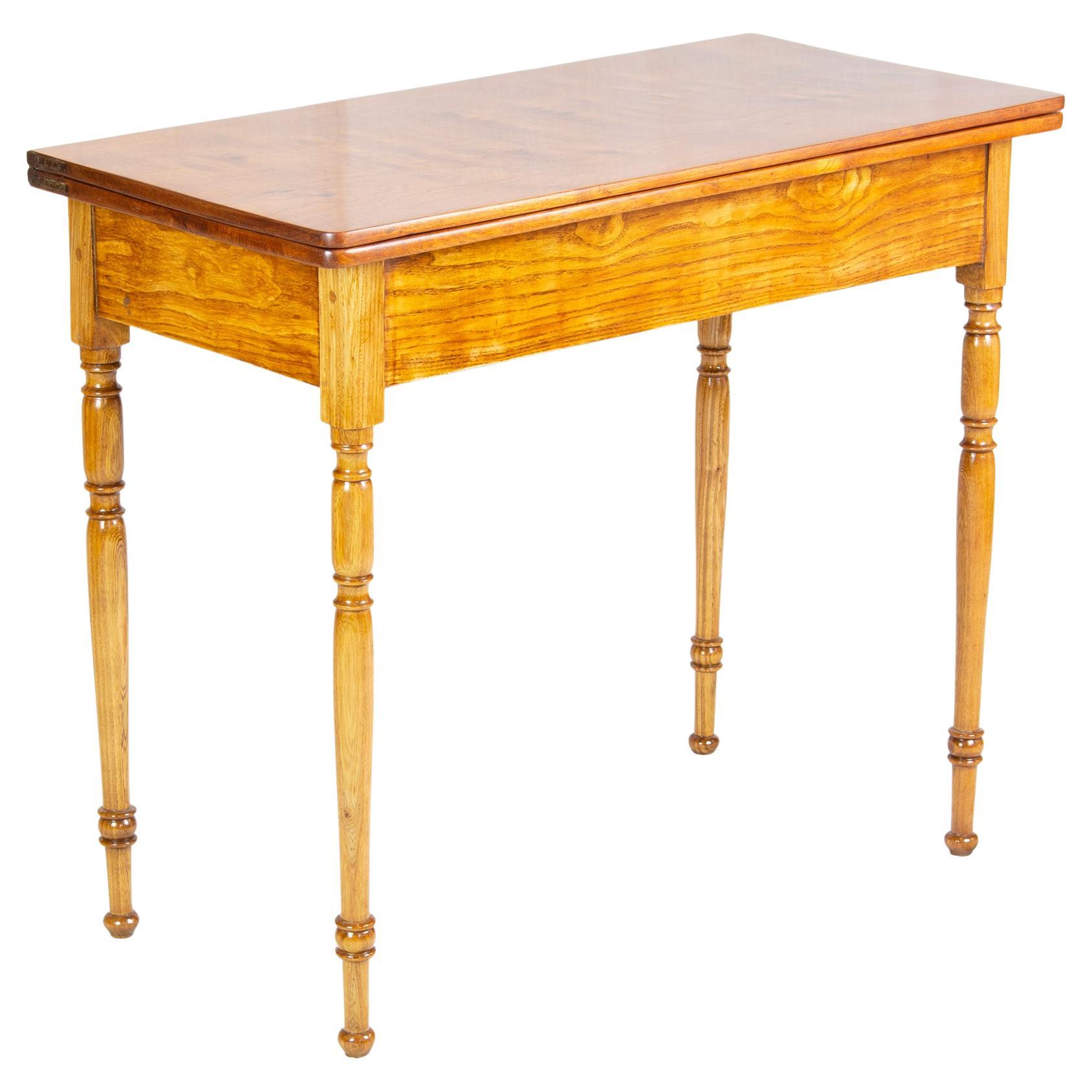 19th Century, Ash Wood Late Biedermeier Game Table