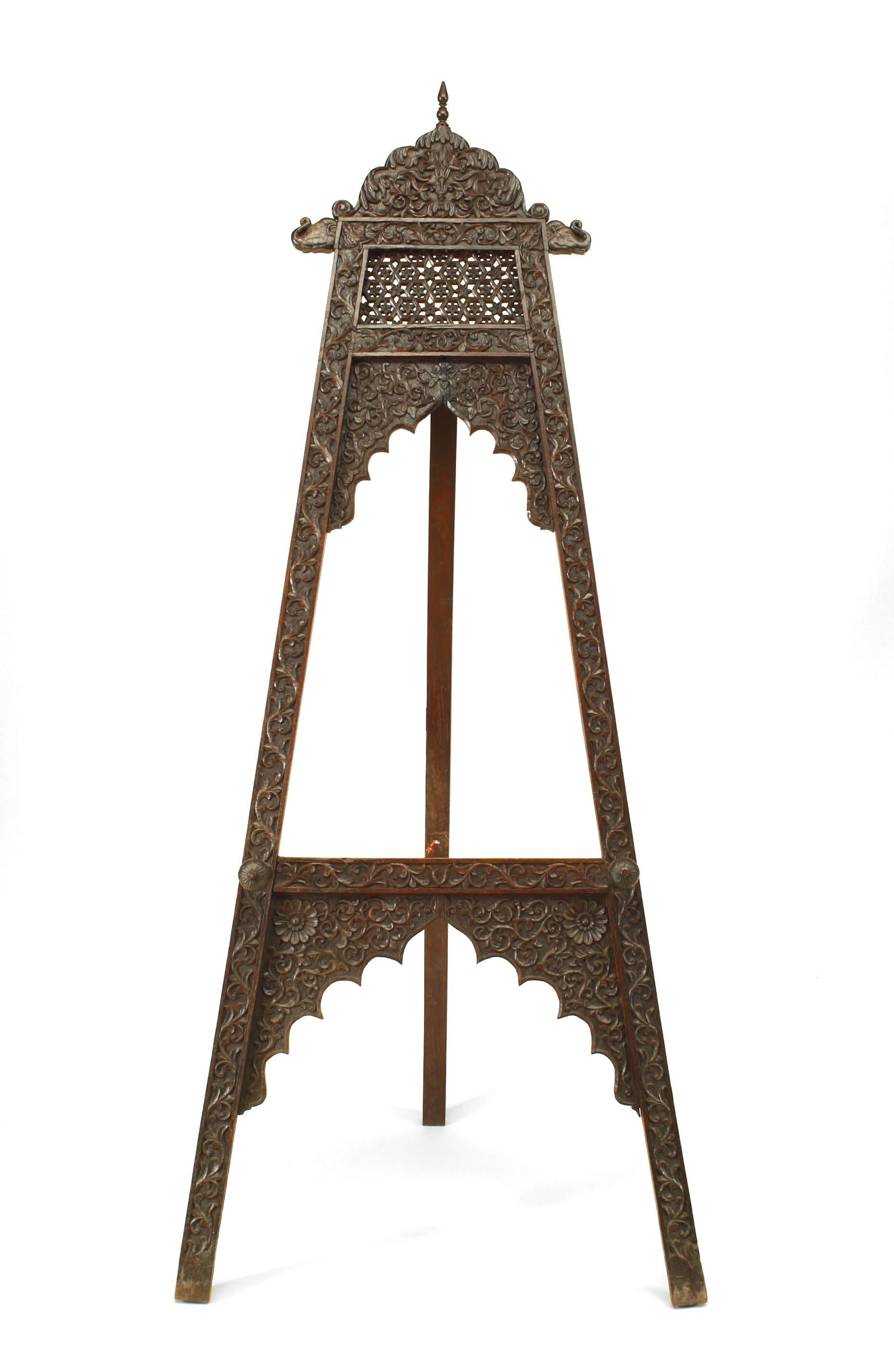 19th Century Asian Burmese Rosewood Easel In Good Condition For Sale In New York, NY
