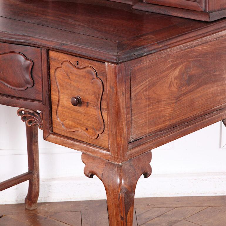 19th Century Asian Carved Hardwood Desk Writing Table 2