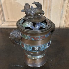 19th Century Asian Cloisonné Incense Burner