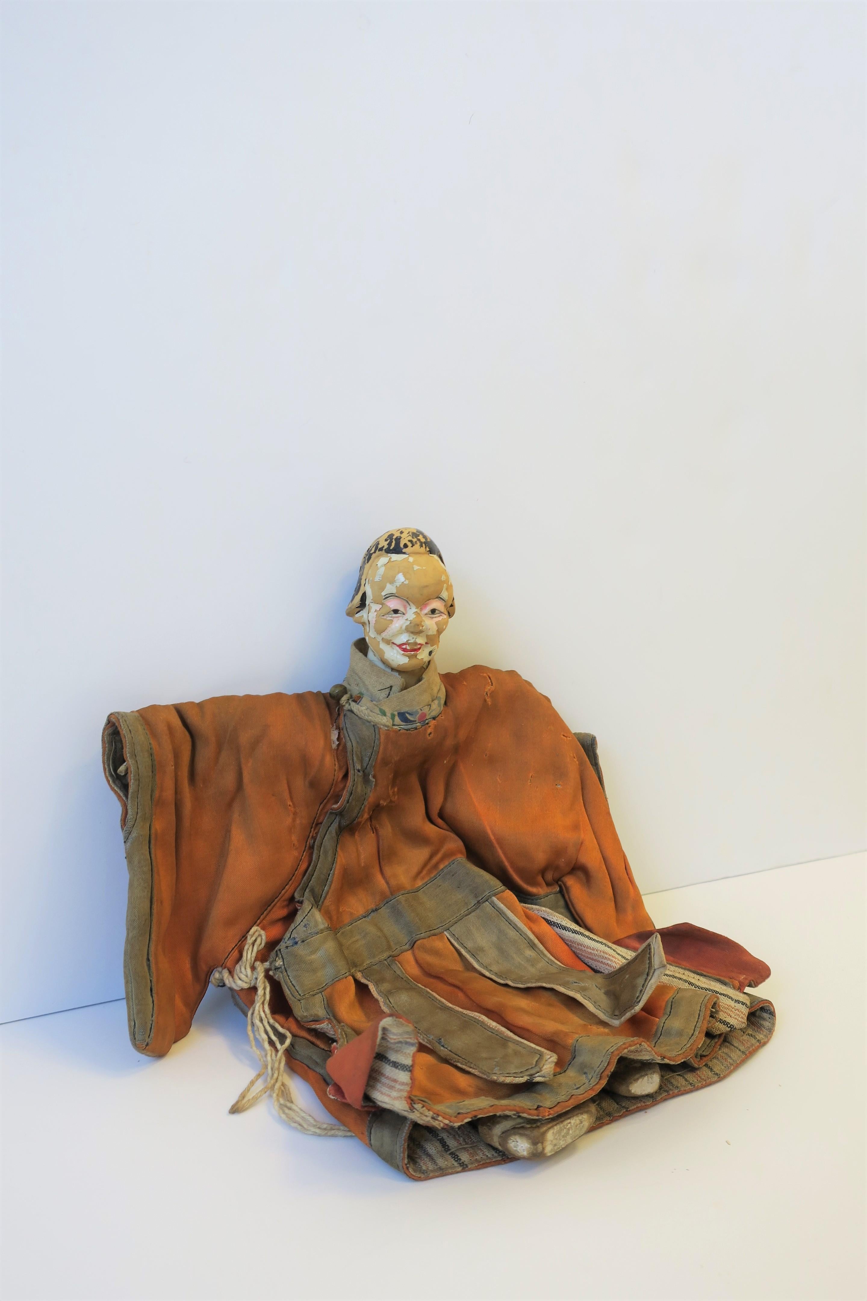 Hand-Painted 19th Century Asian Doll