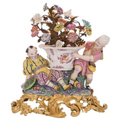 Porcelaine décorative à éclairage en porcelaine d'exportation asiatique du XIXe siècle