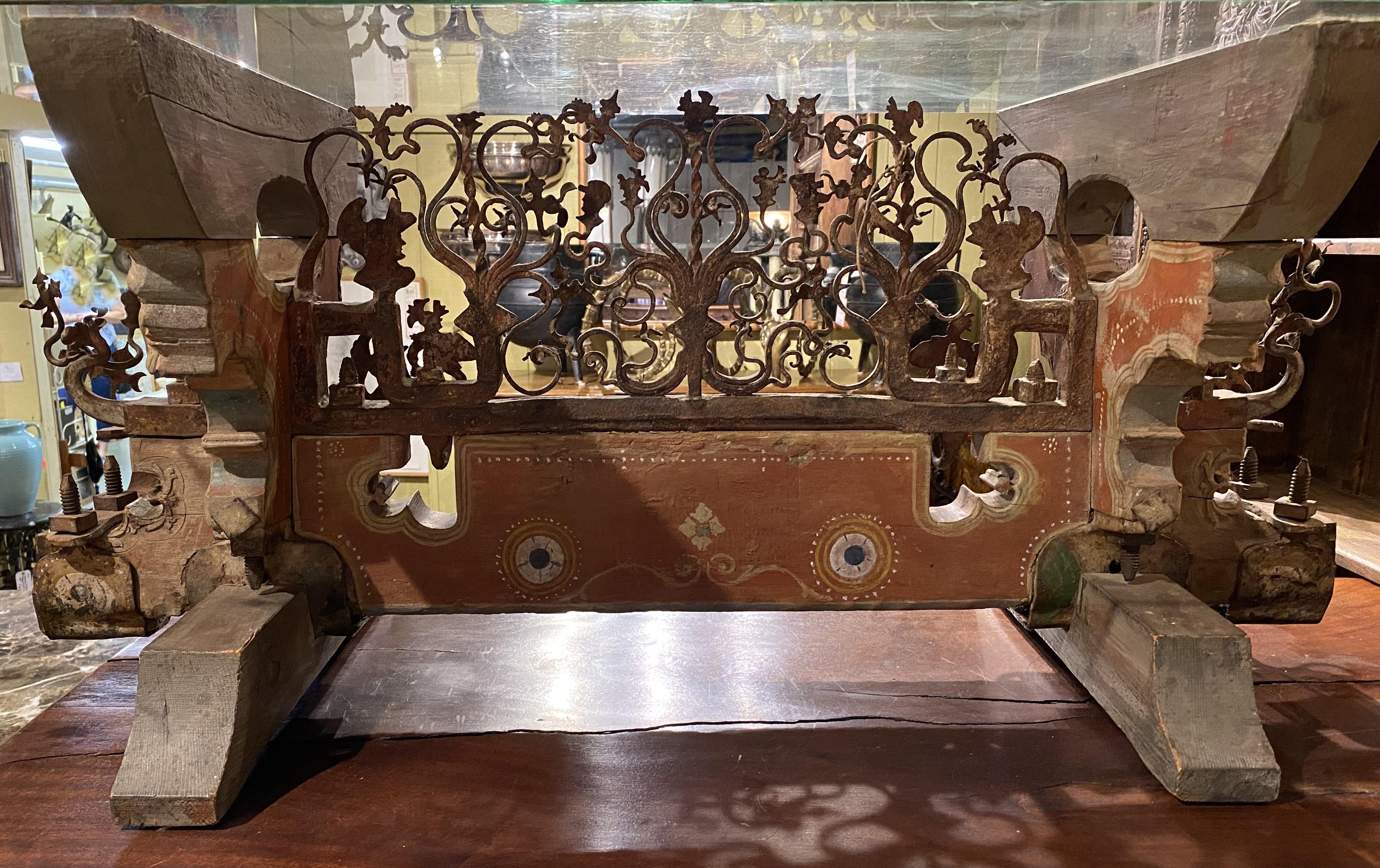 19th Century Asian Low Table or Coffee Table From Architectural Elements For Sale 4