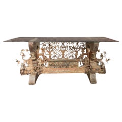 Antique 19th Century Asian Low Table or Coffee Table From Architectural Elements