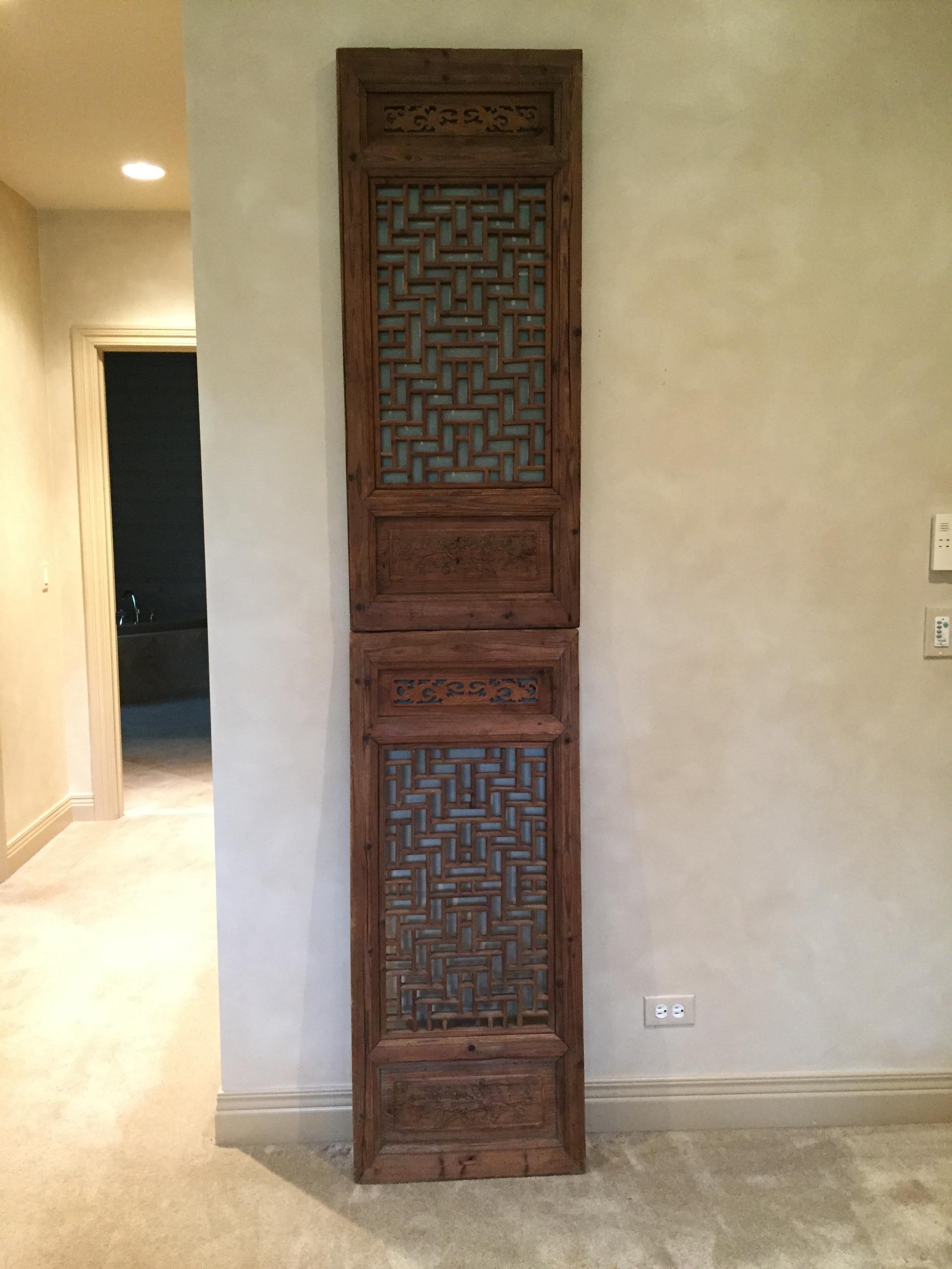 19th Century Asian Teak Shutters 4