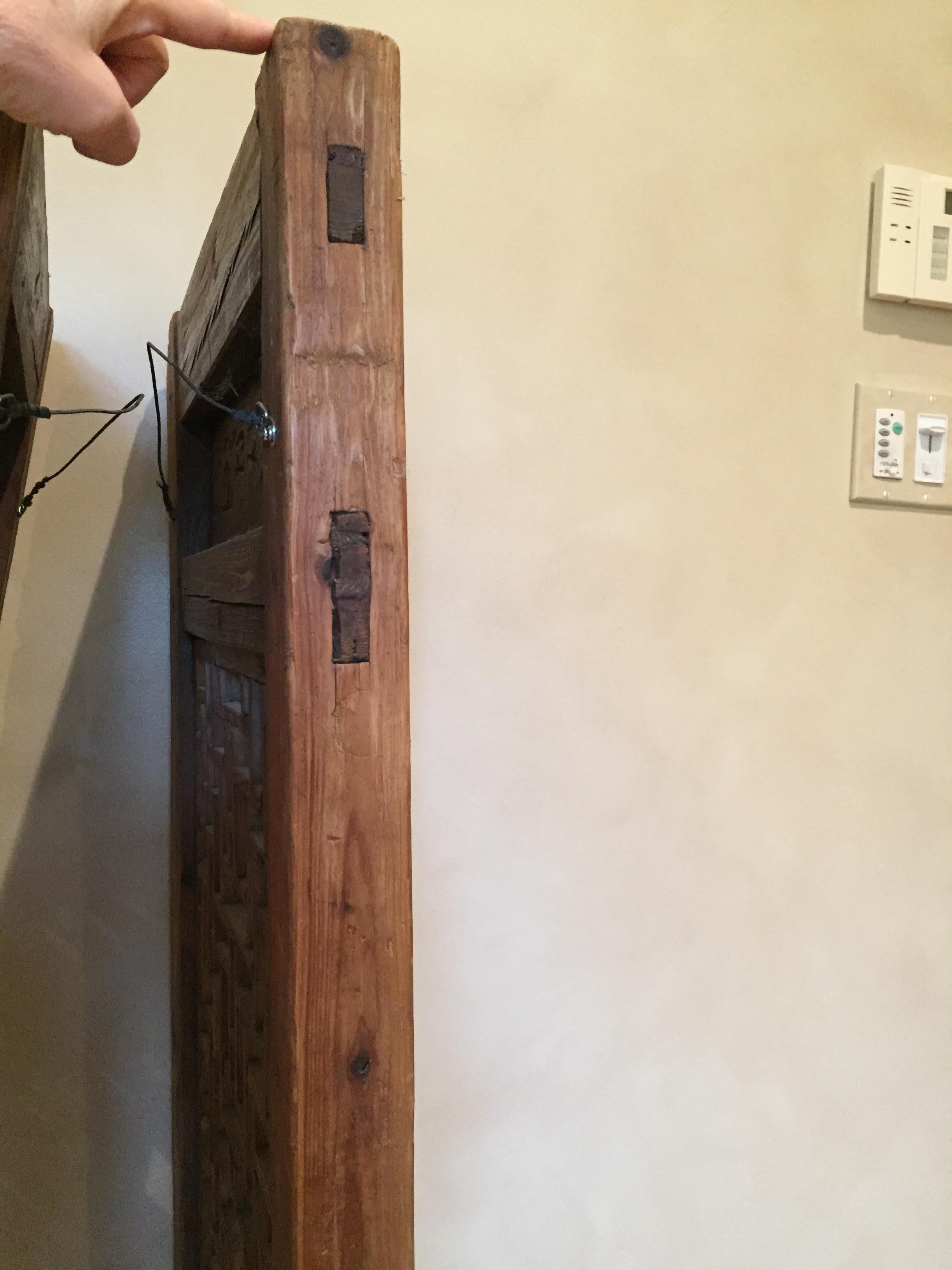 19th Century Asian Teak Shutters In Distressed Condition In Chicago, IL