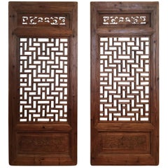 19th Century Asian Teak Shutters