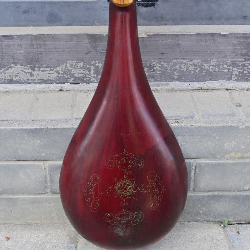 Asiatische Holzlackiertes Musikinstrument-Pfeifen mit Drachen-Löwen-Muster aus dem 19. Jahrhundert im Angebot 7