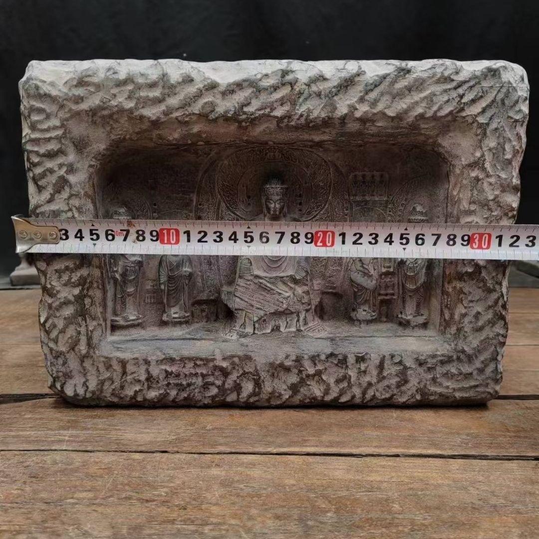Sculpture d'histoire des Bouddhas Dun Huang en argile asiatique du 19e siècle État moyen - En vente à 景德镇市, CN