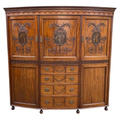 19th Century Attractive Sheraton Style Mahogany Wardrobe