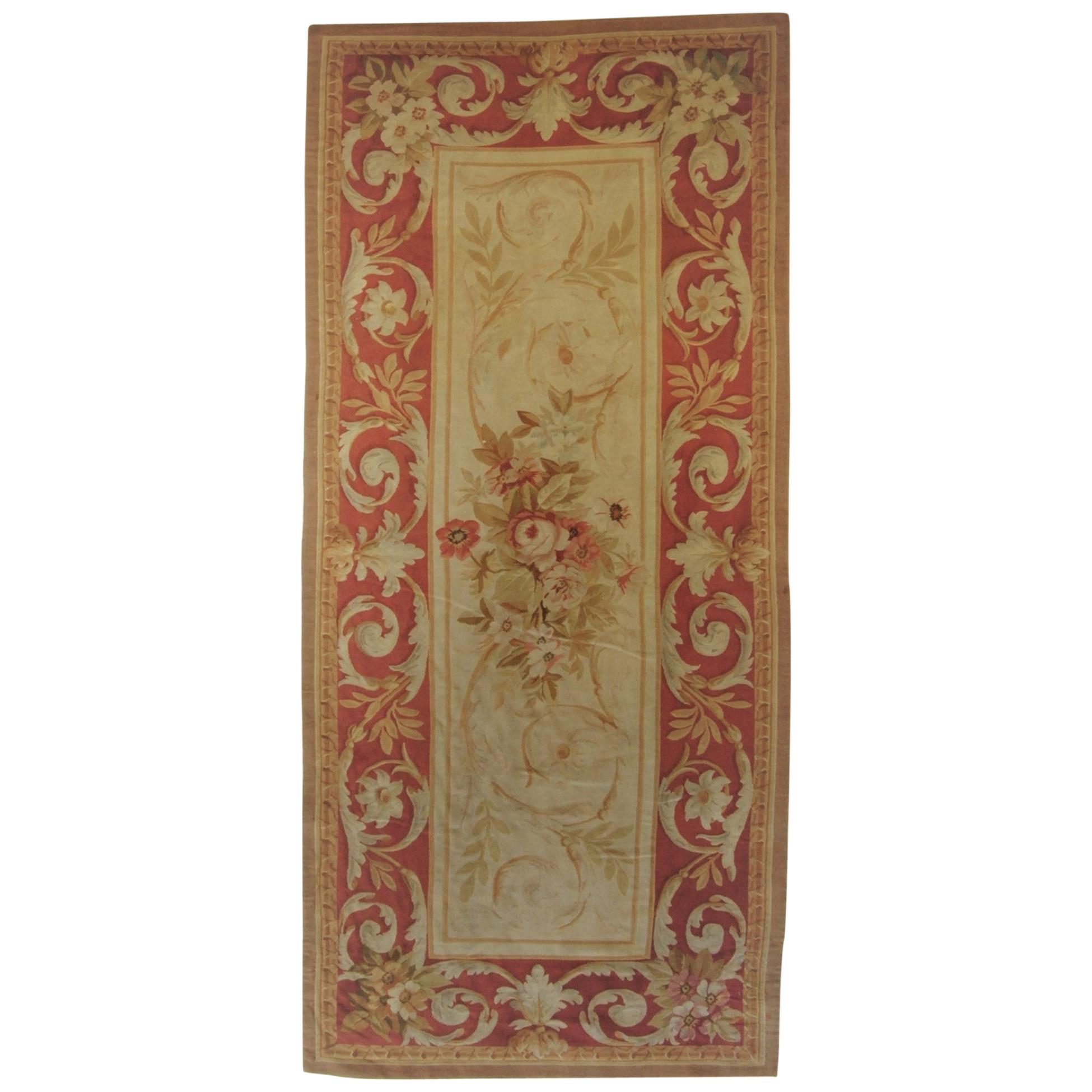 19th Century Aubuson Vintage Napoleon III Rug, ca 1852-1870 For Sale