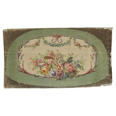 19th Century Aubusson Cardboard with Flower Basket Decor