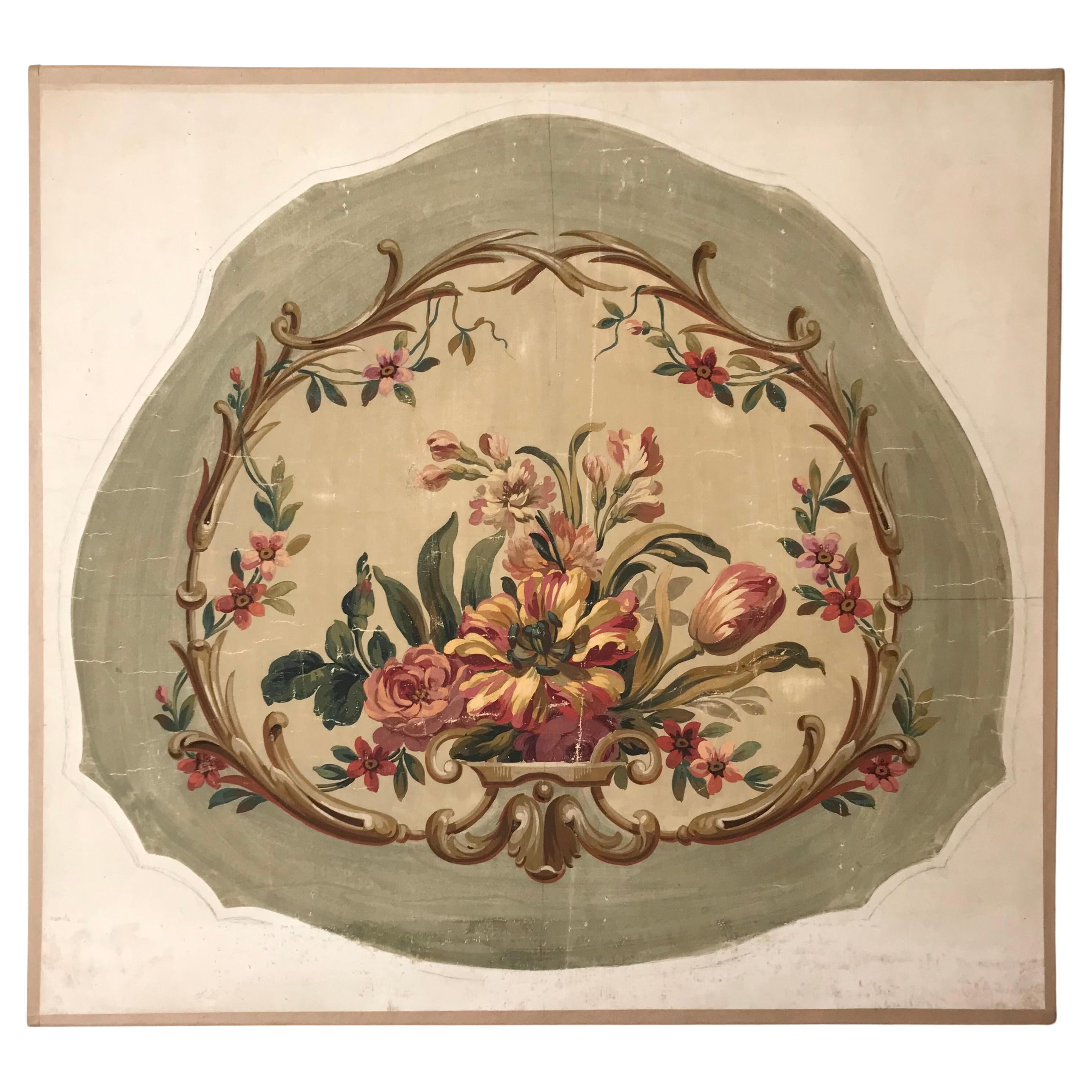19th Century Aubusson Cartoon For Sale