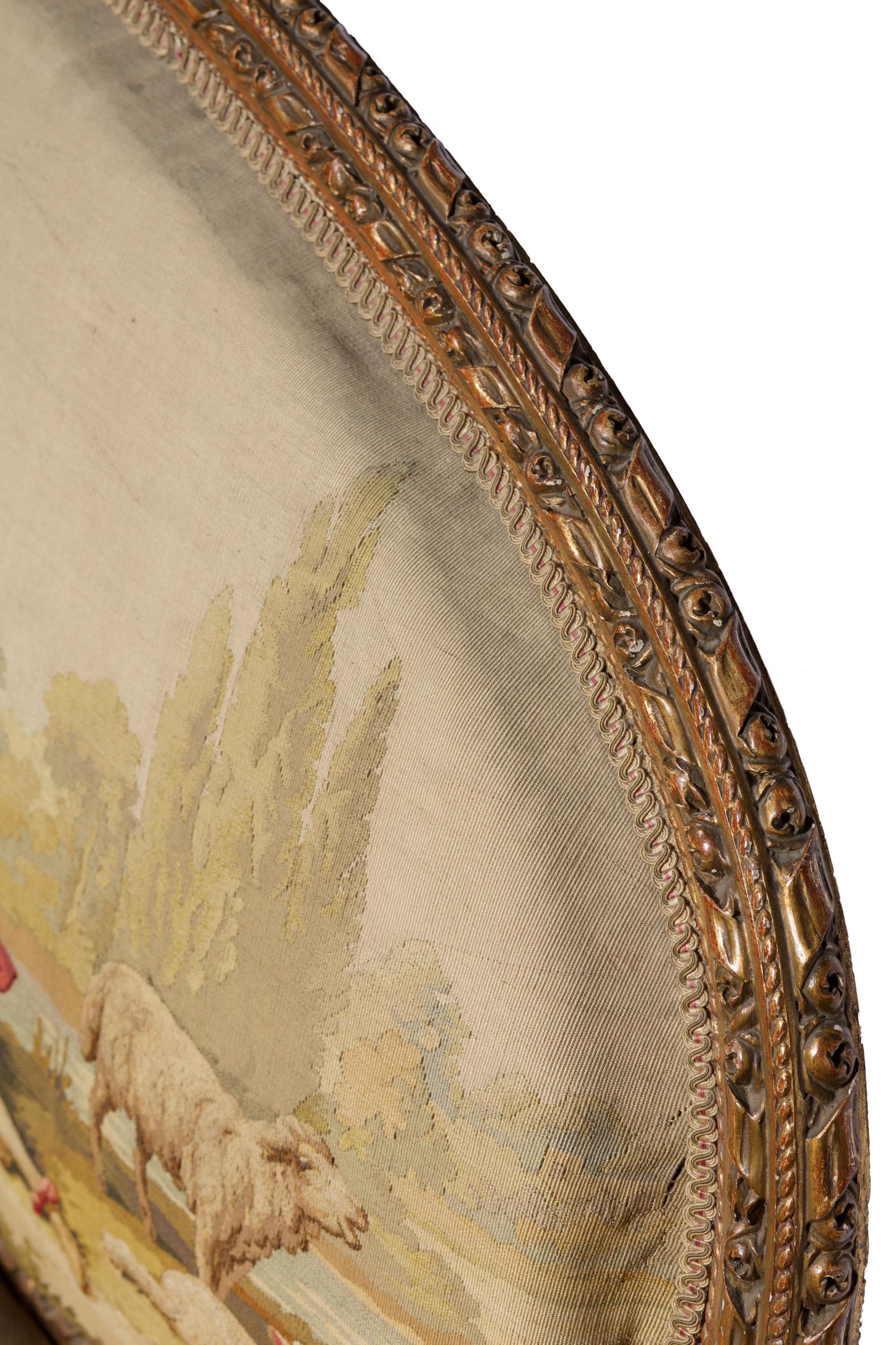 19th Century French Three Piece Salon Suite, Original Tapestry Fabric, Giltwood For Sale 2