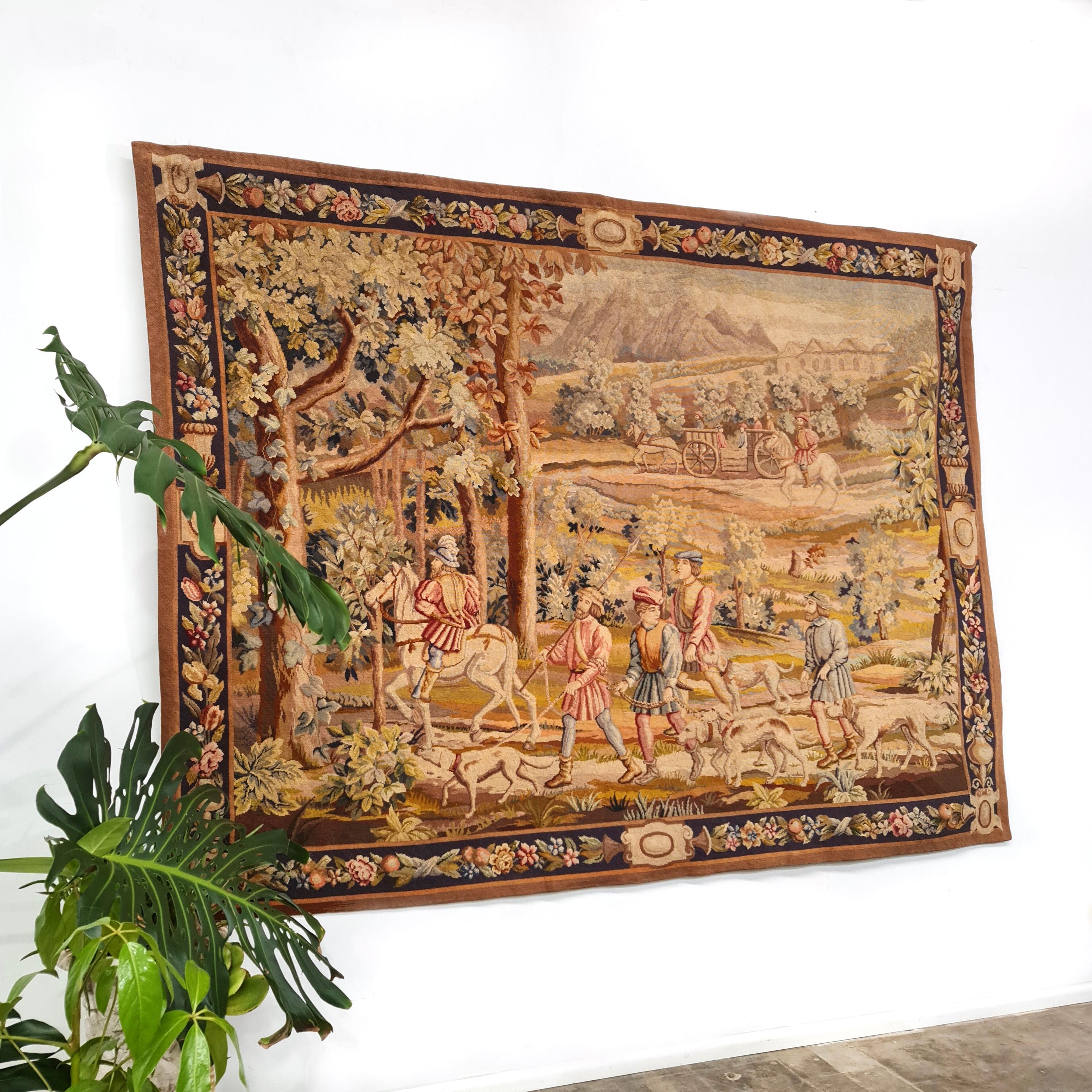Medieval 19th Century Aubusson Tapestry  For Sale