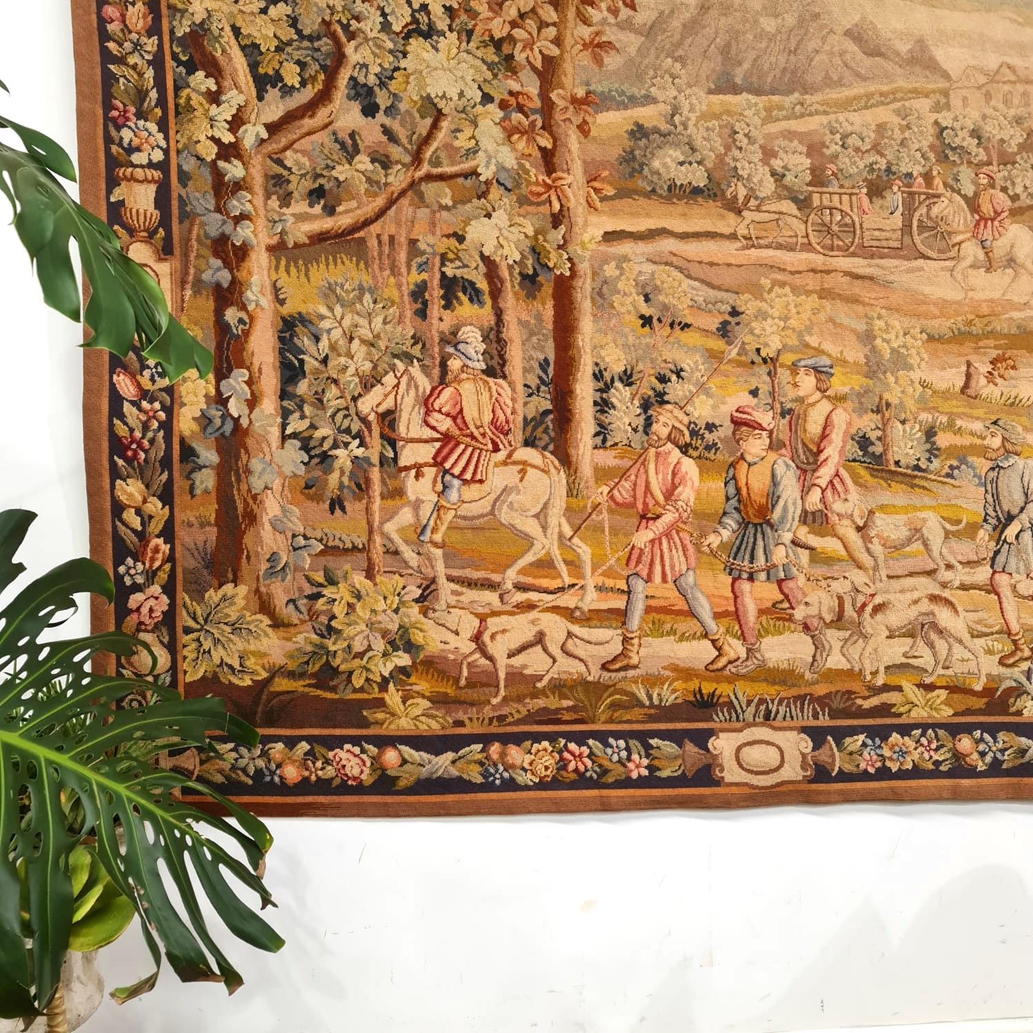 19th Century Aubusson Tapestry  In Good Condition For Sale In LYON, FR