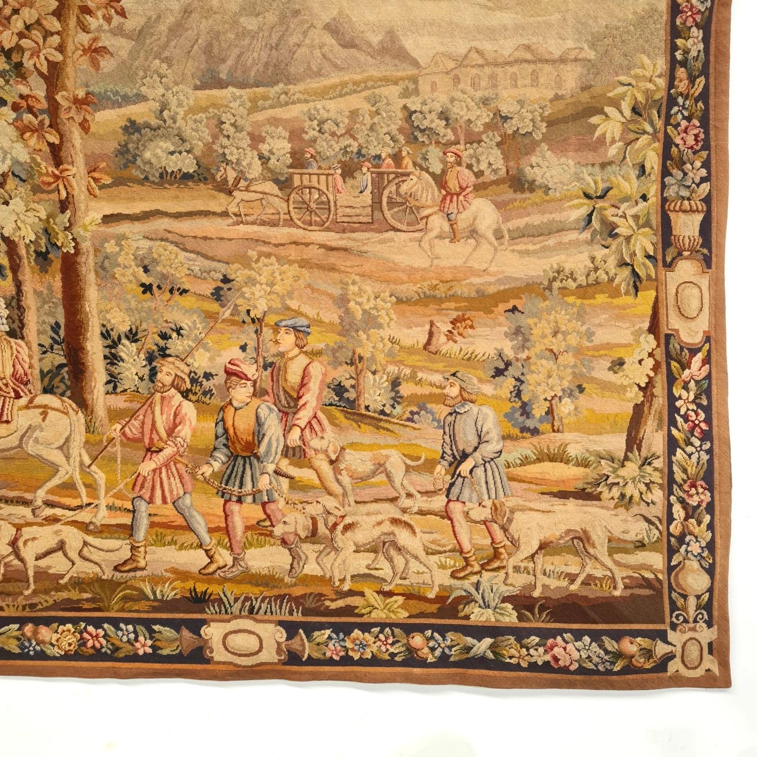 Wool 19th Century Aubusson Tapestry  For Sale
