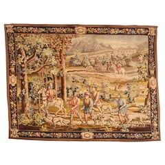 Antique 19th Century Aubusson Tapestry 