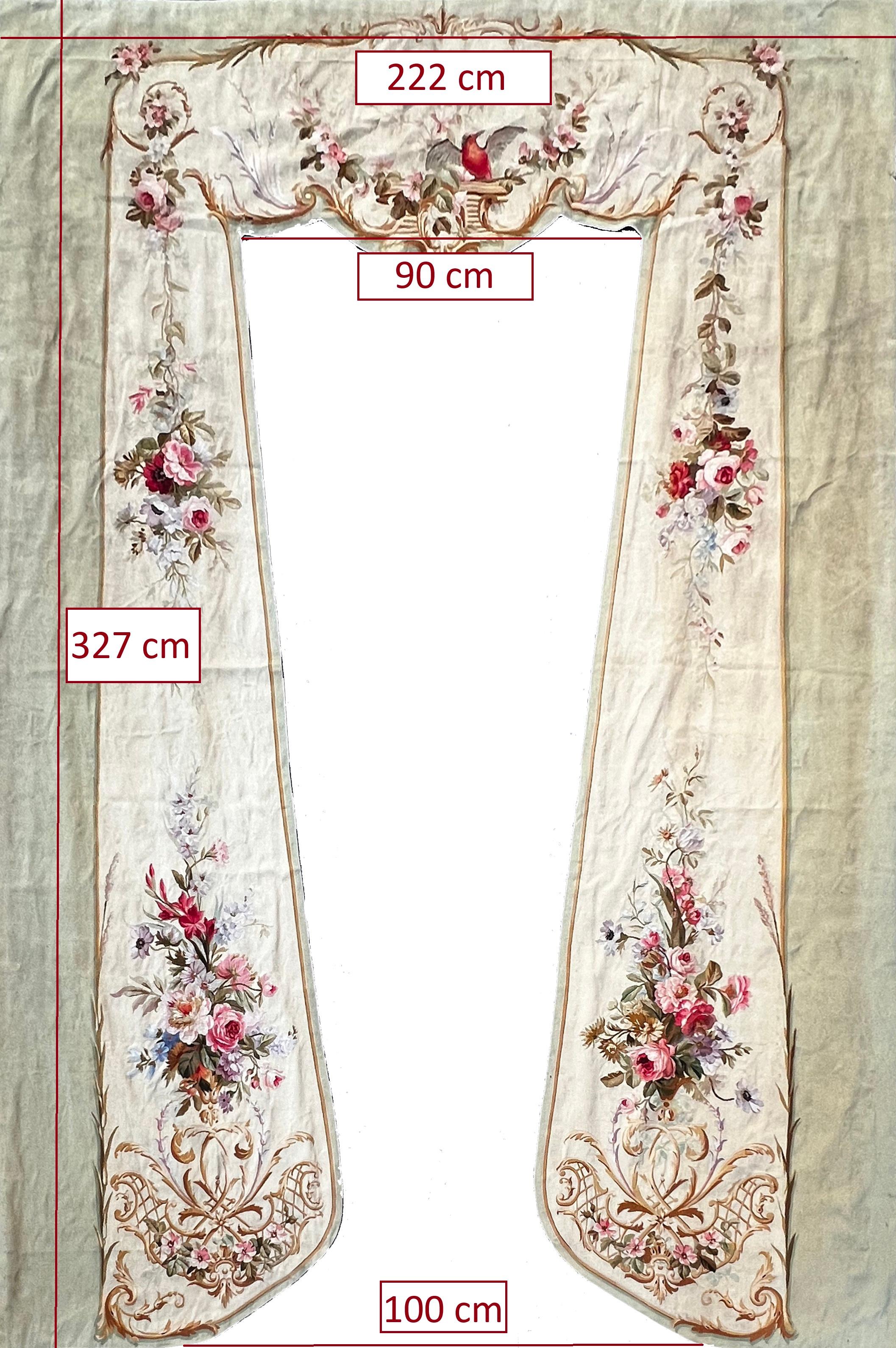 19th century Aubusson Tapestry Valance - 3m27x2m22 - No. 1356 For Sale 3