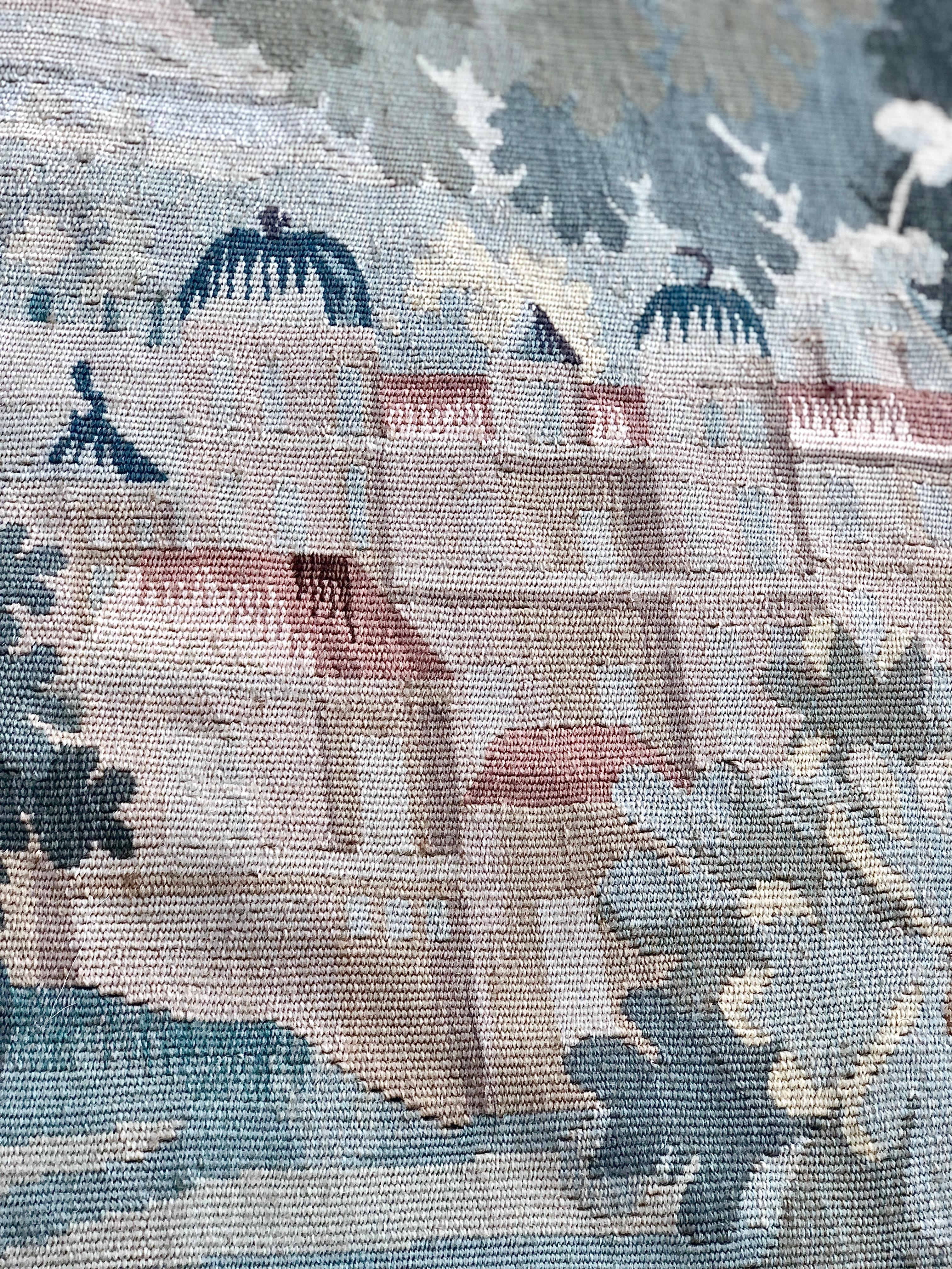 Hand-Woven 19th Century Aubusson Verdure Tapestry