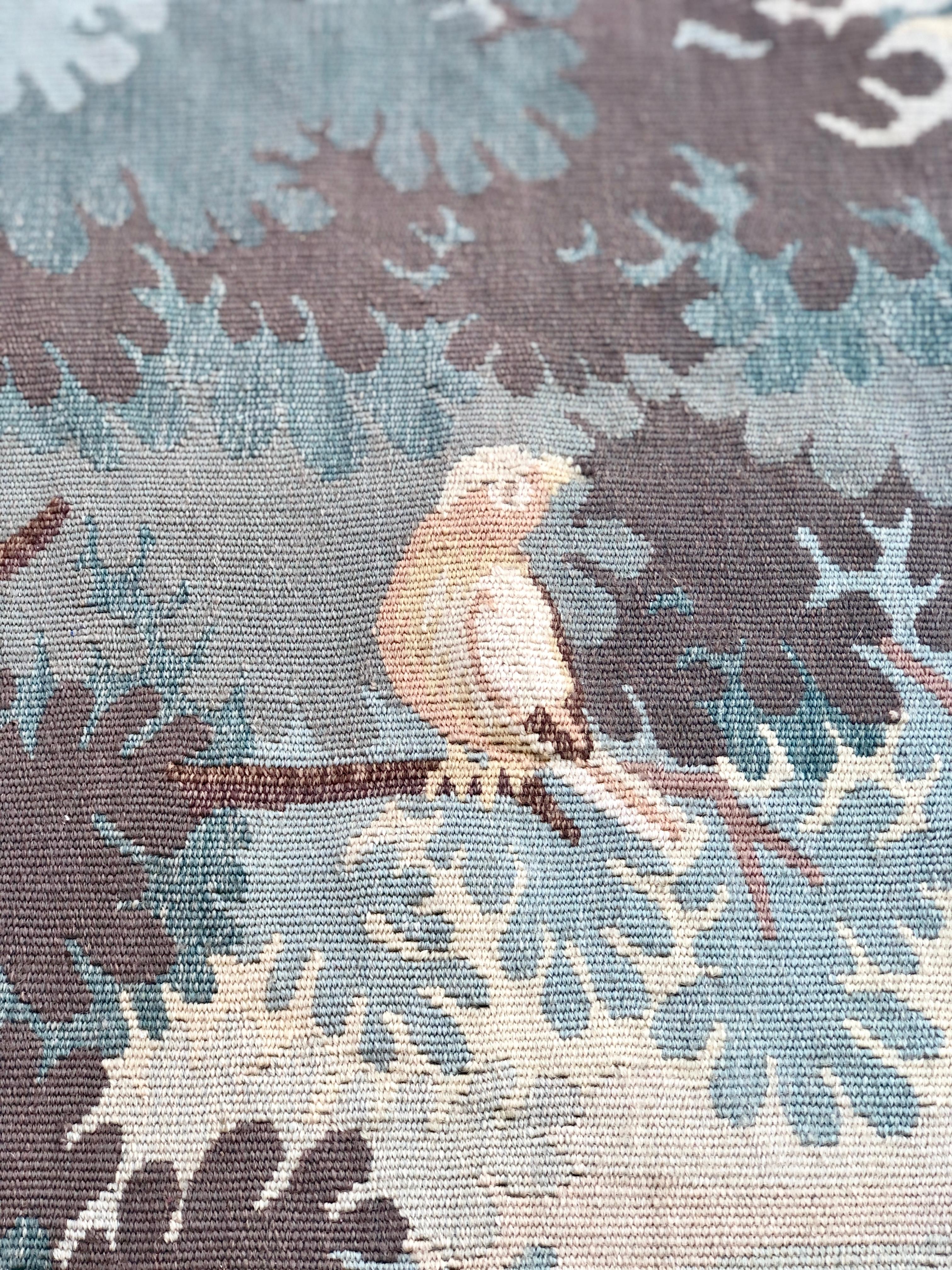 Wool 19th Century Aubusson Verdure Tapestry