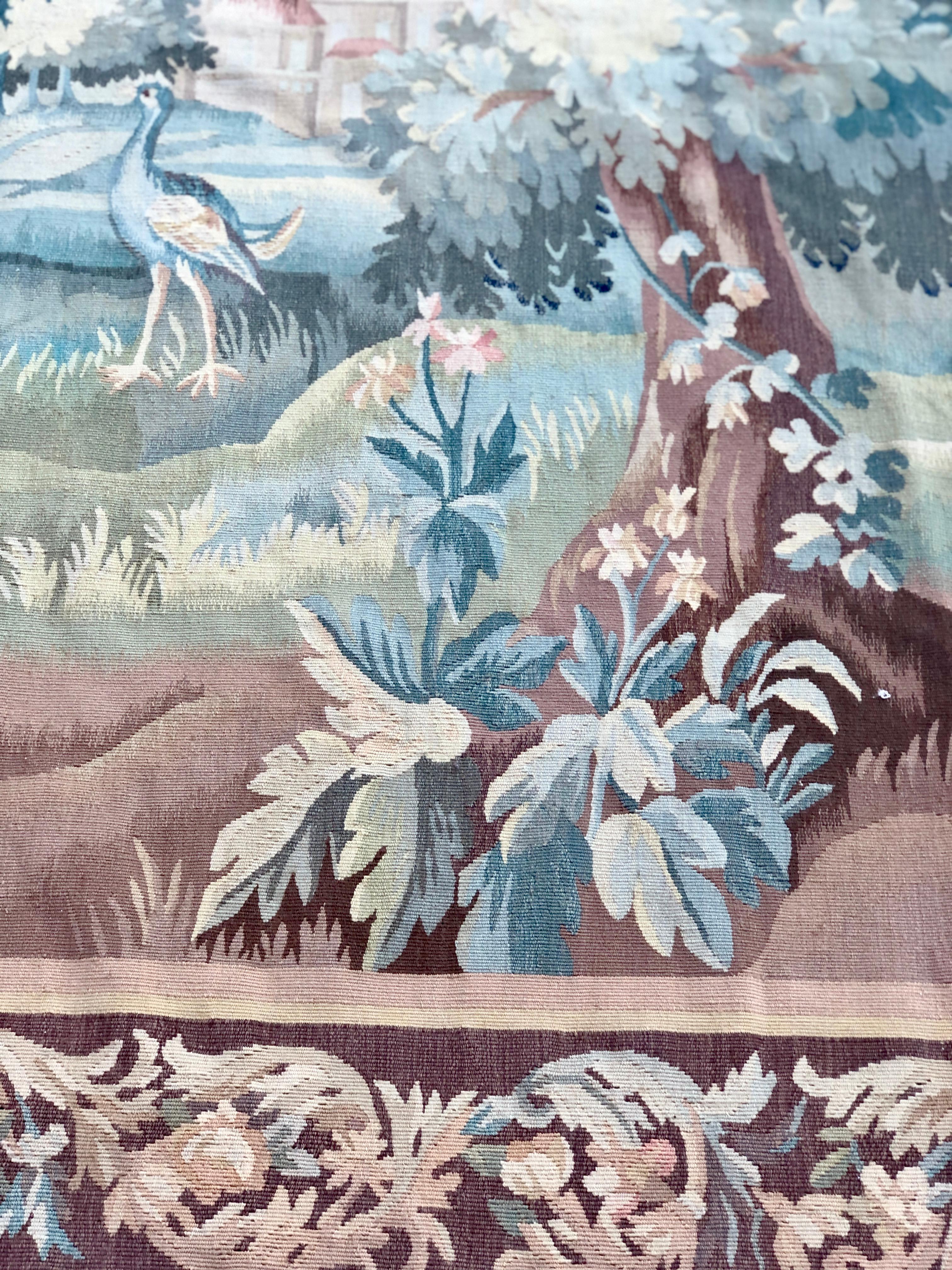19th Century Aubusson Verdure Tapestry 1